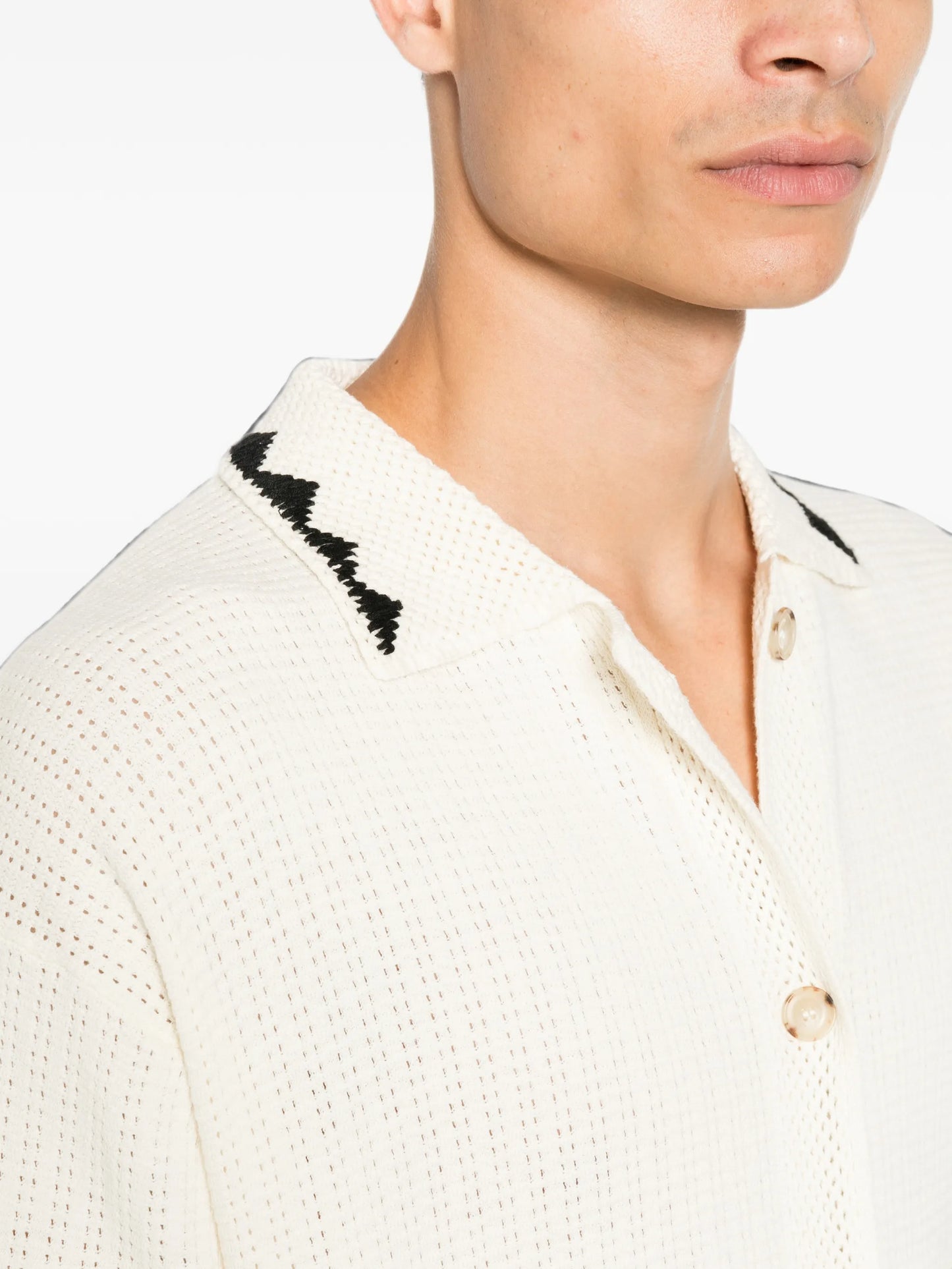 triangle-embroidered shirt