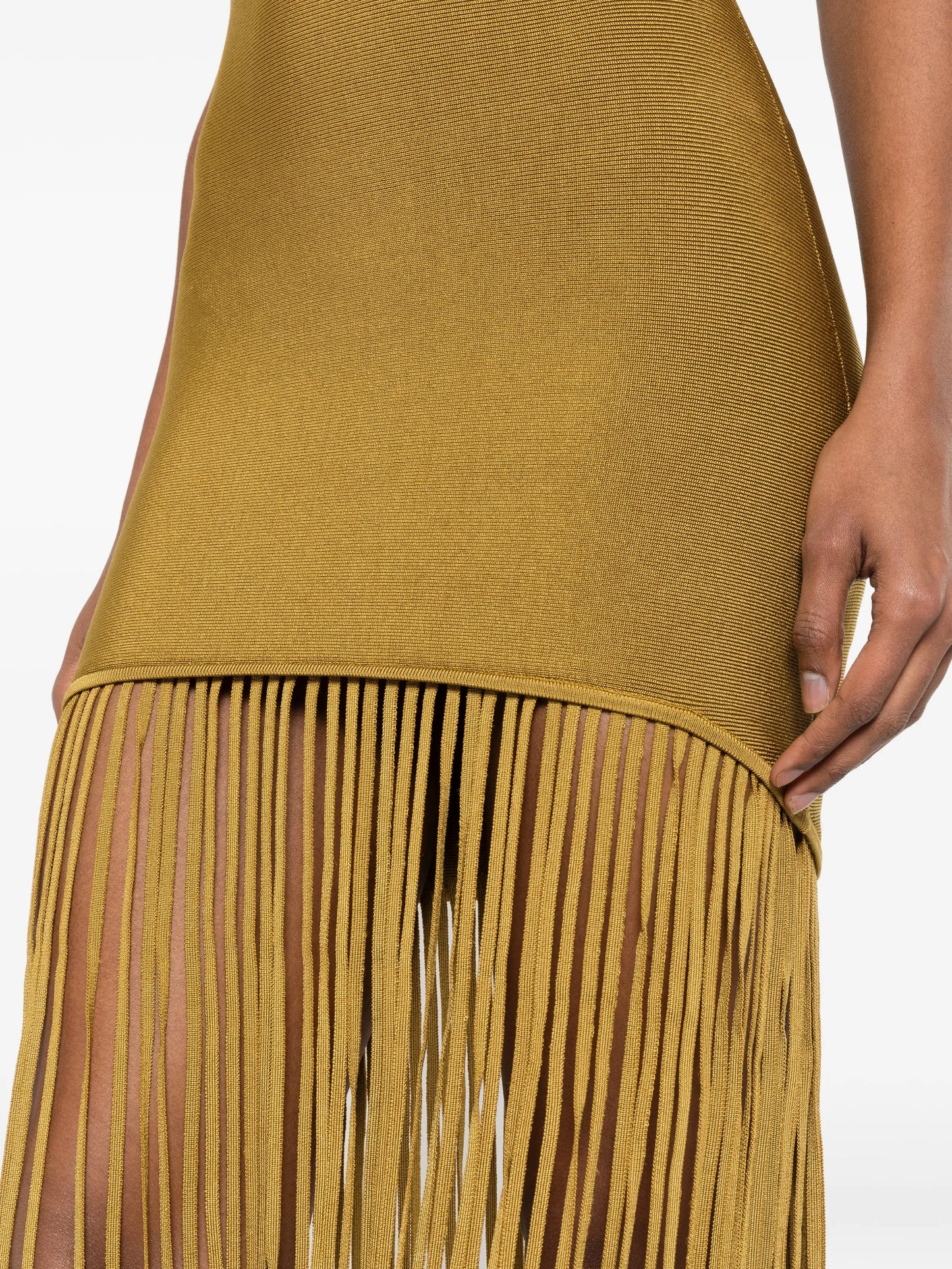 Sadler fringe-trimmed dress