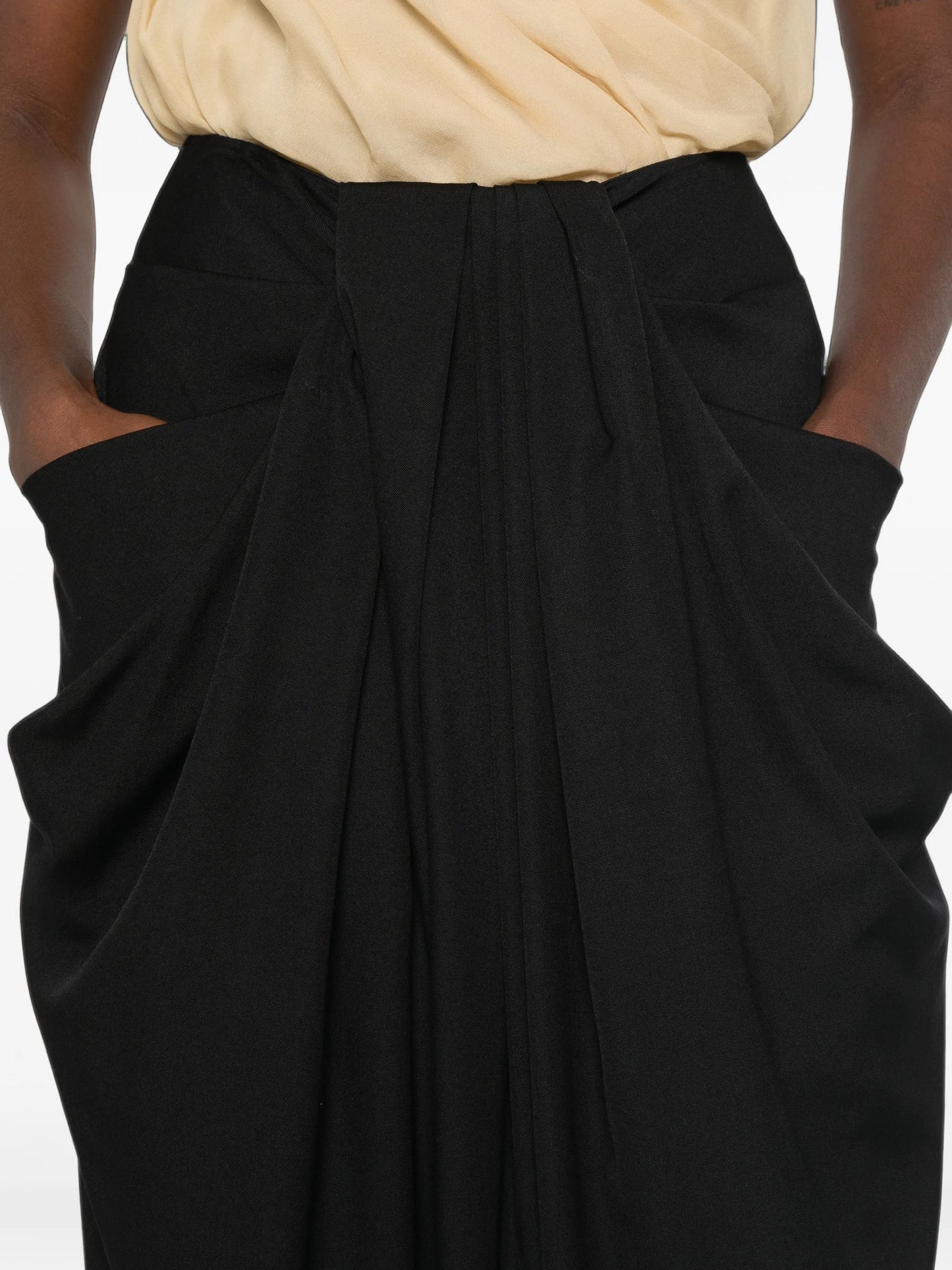 grain de poudre draped trousers