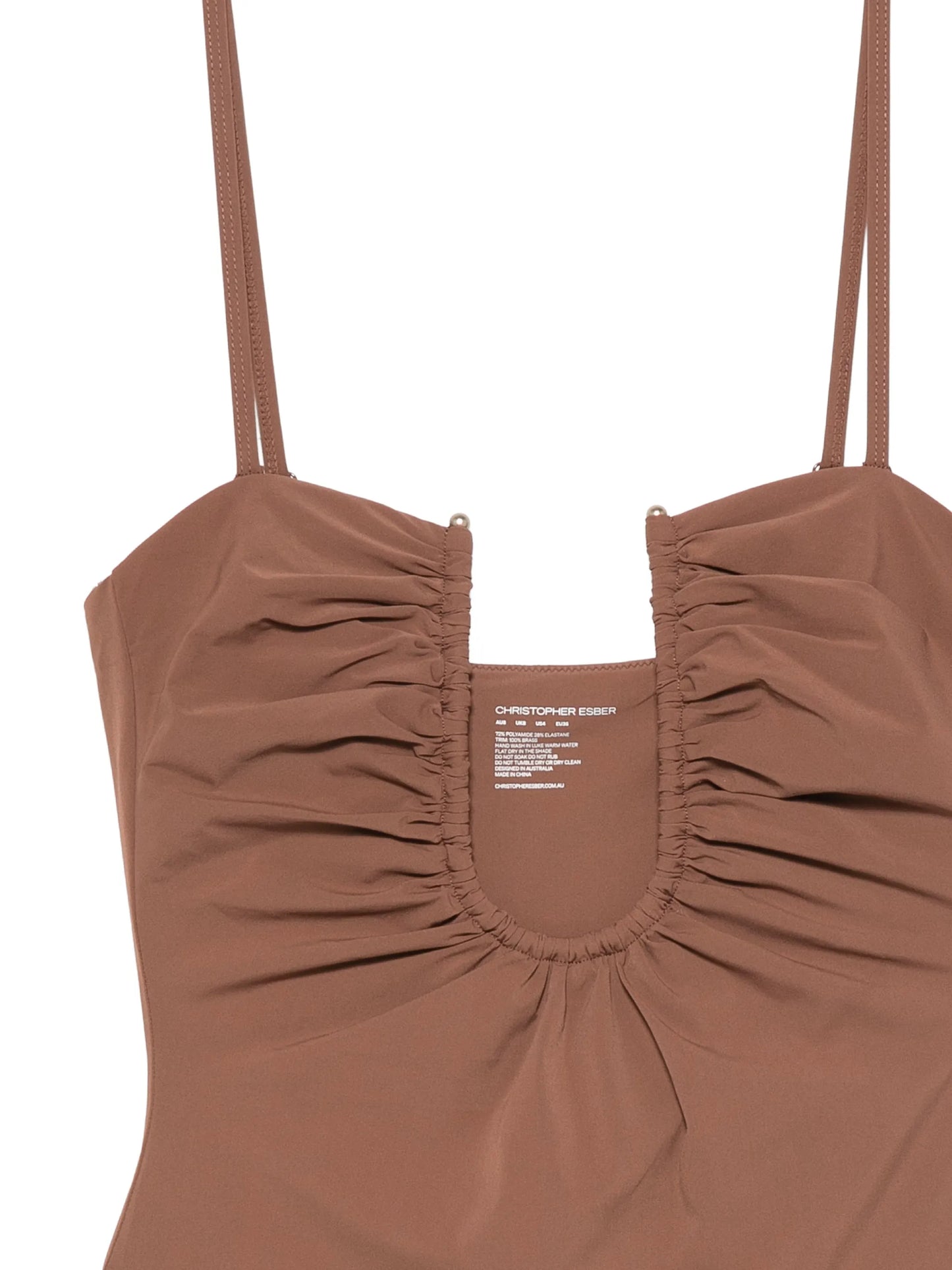 Arced ruched swimsuit