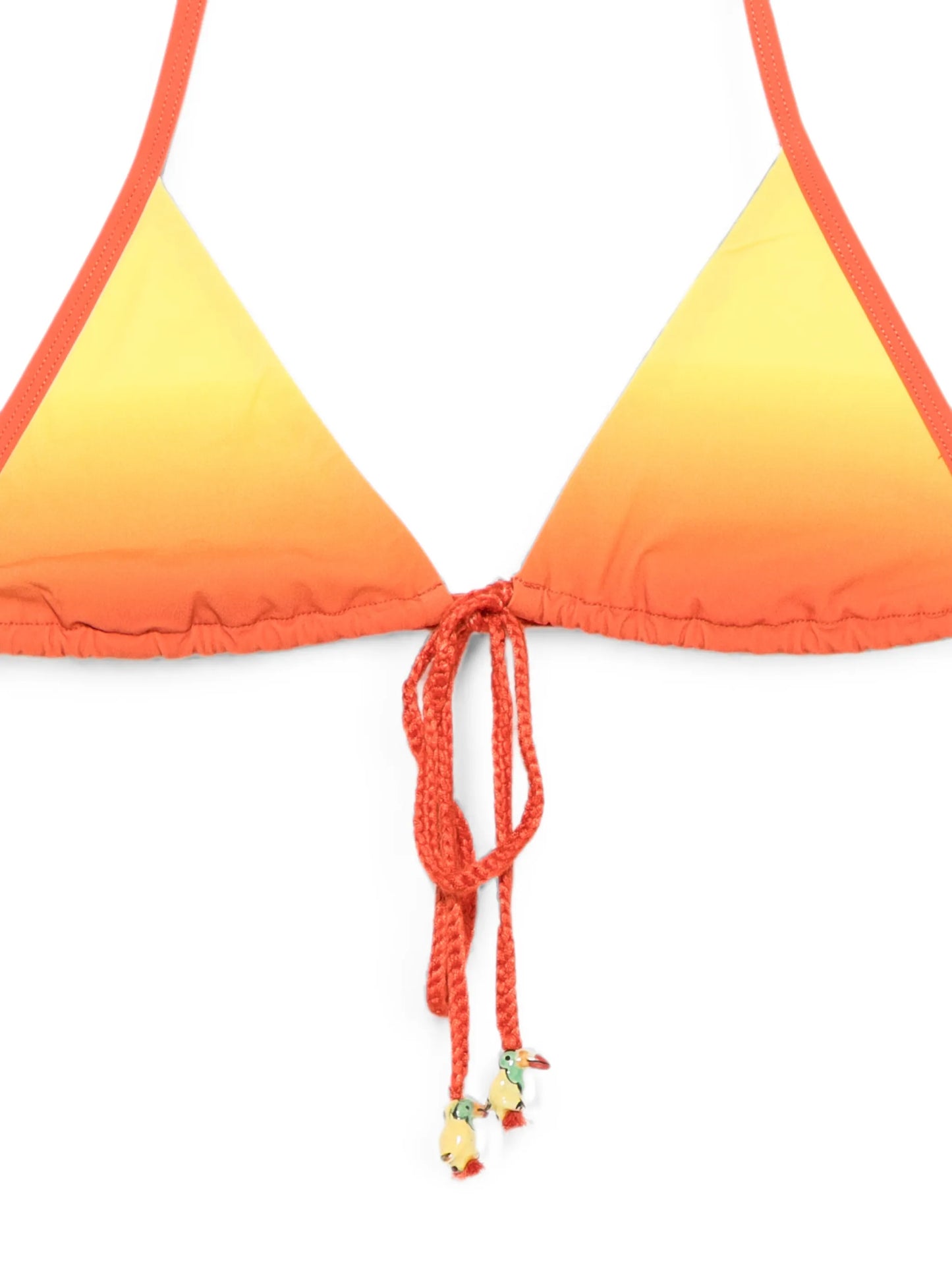 Cusa gradient-effect charm-detail bikini top