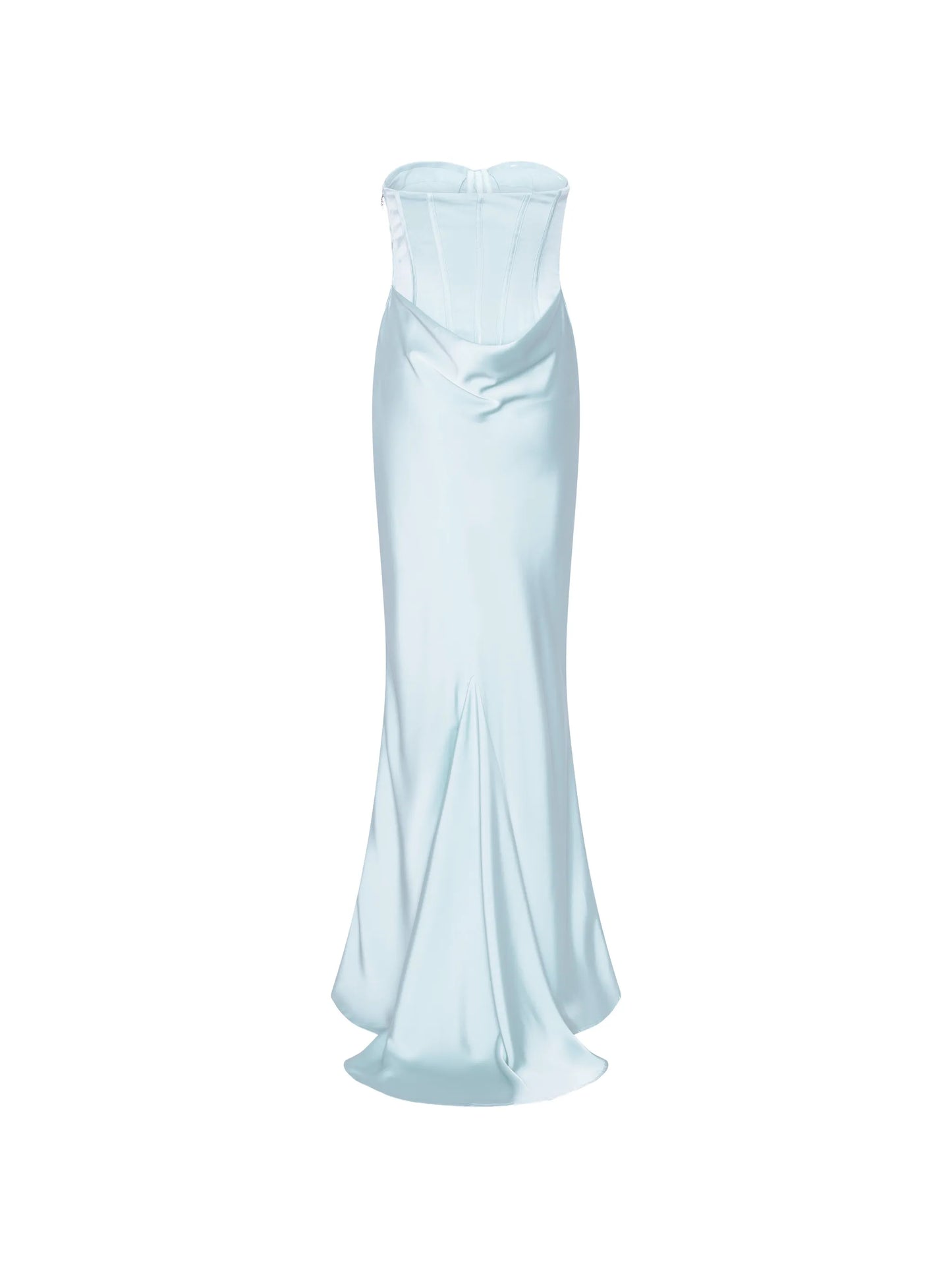 satin corset maxi dress