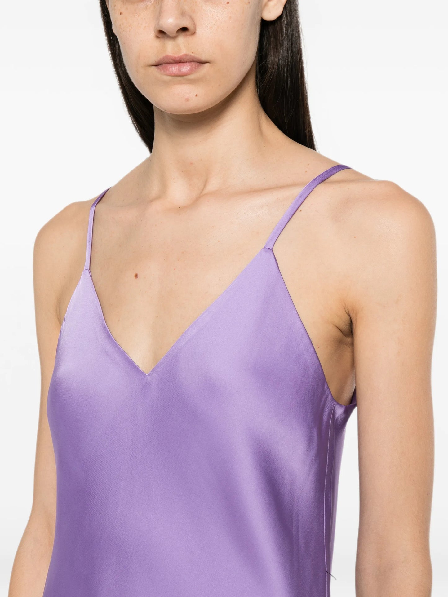 V-neck midi dress