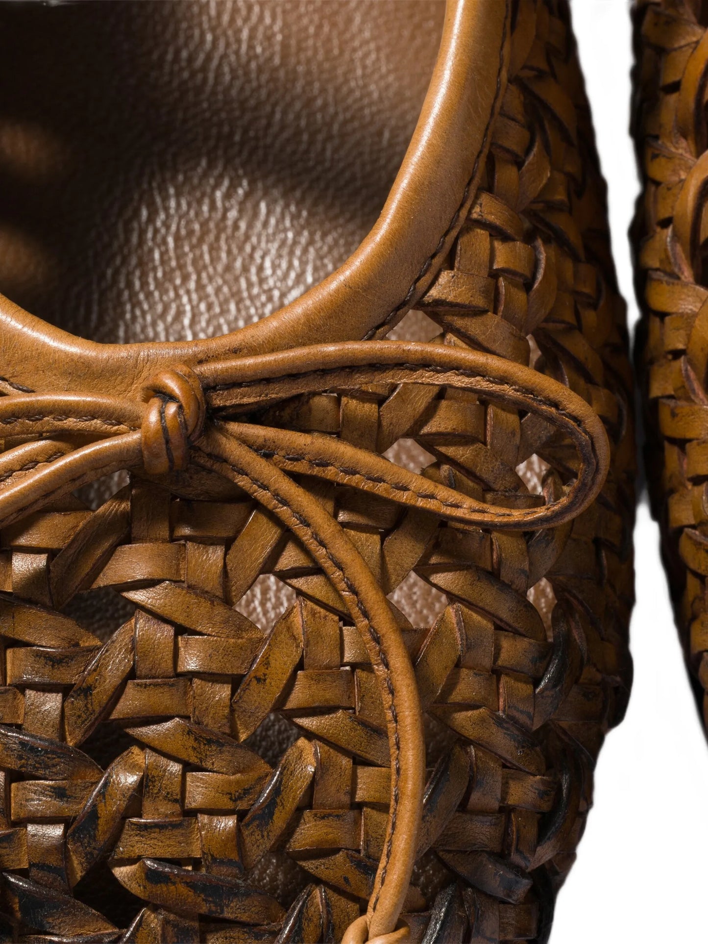 woven buckle-strap ballet flats