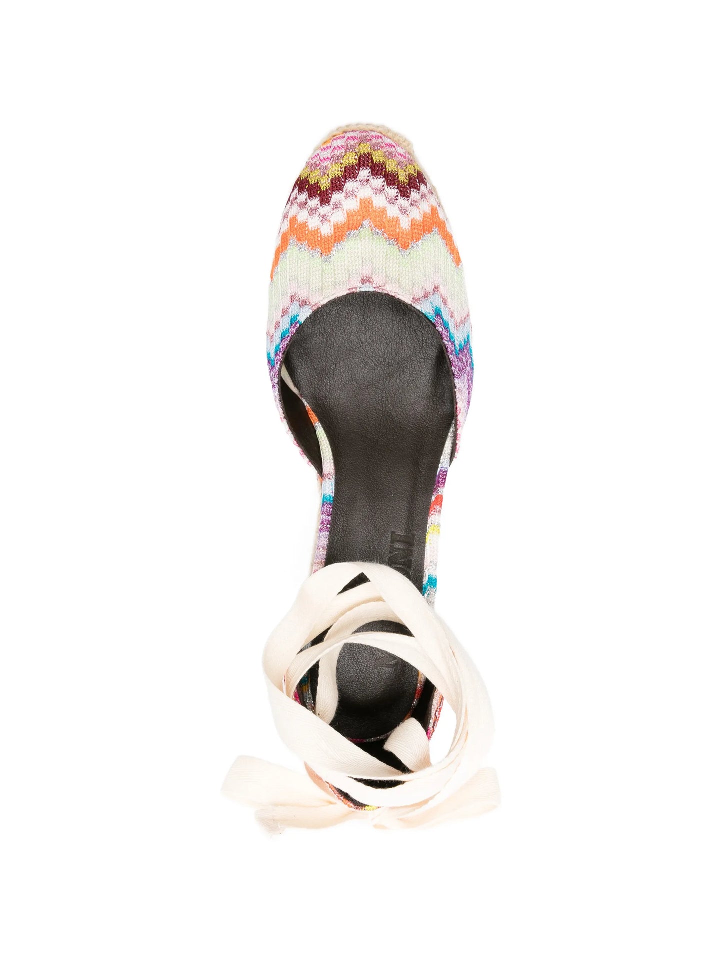 chevron-pattern tie espadrilles