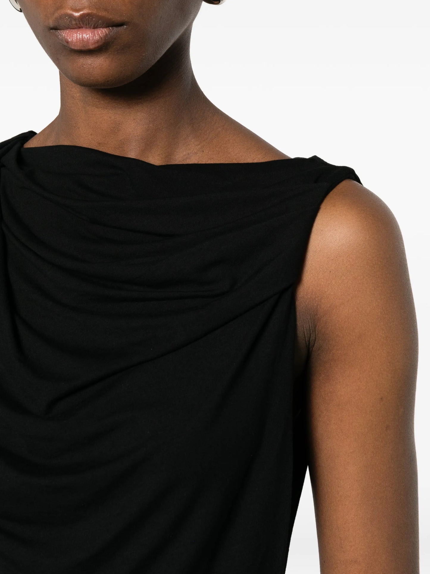 sleeveless draped top