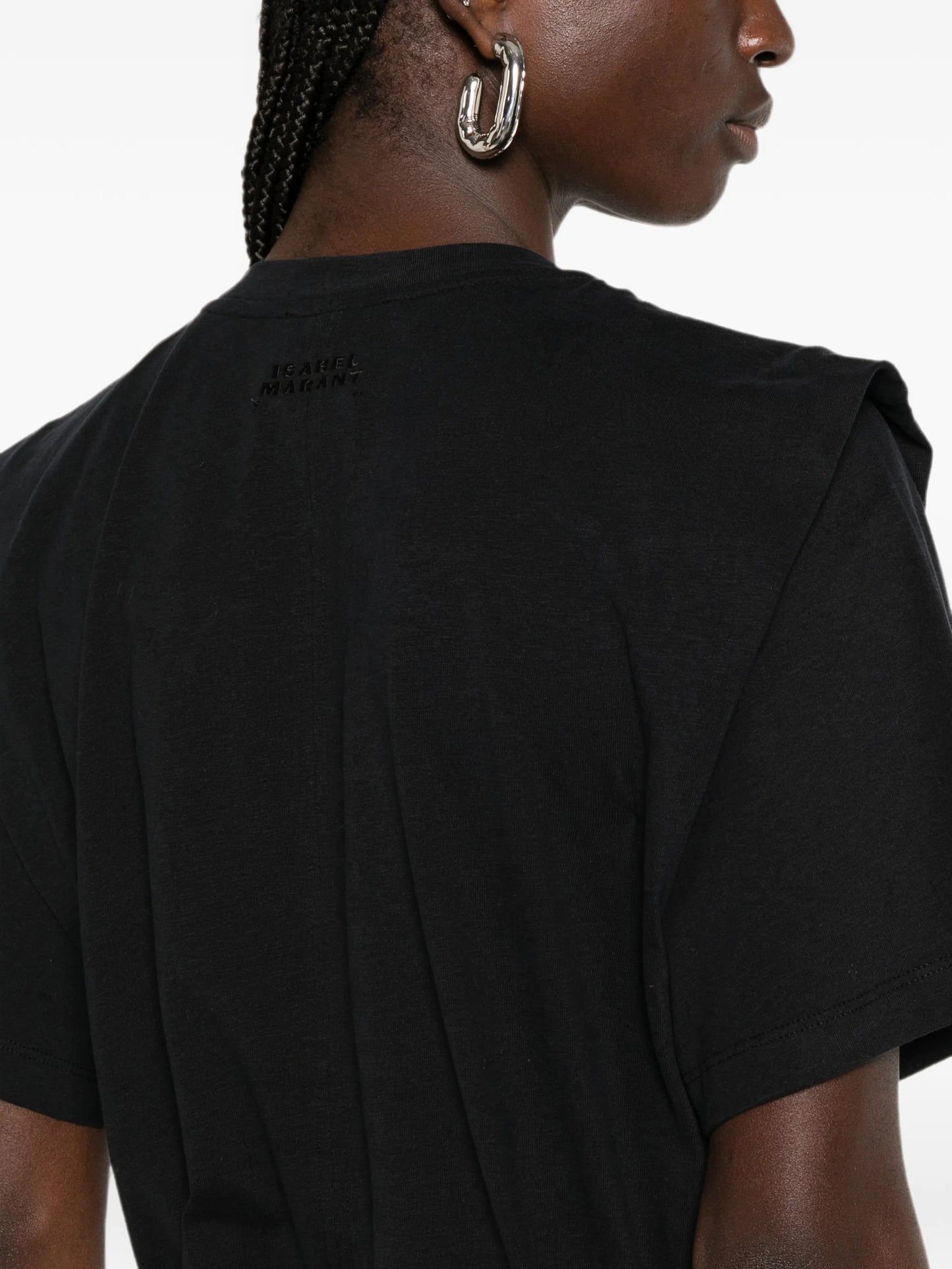 Zelitos padded-shoulder T-shirt
