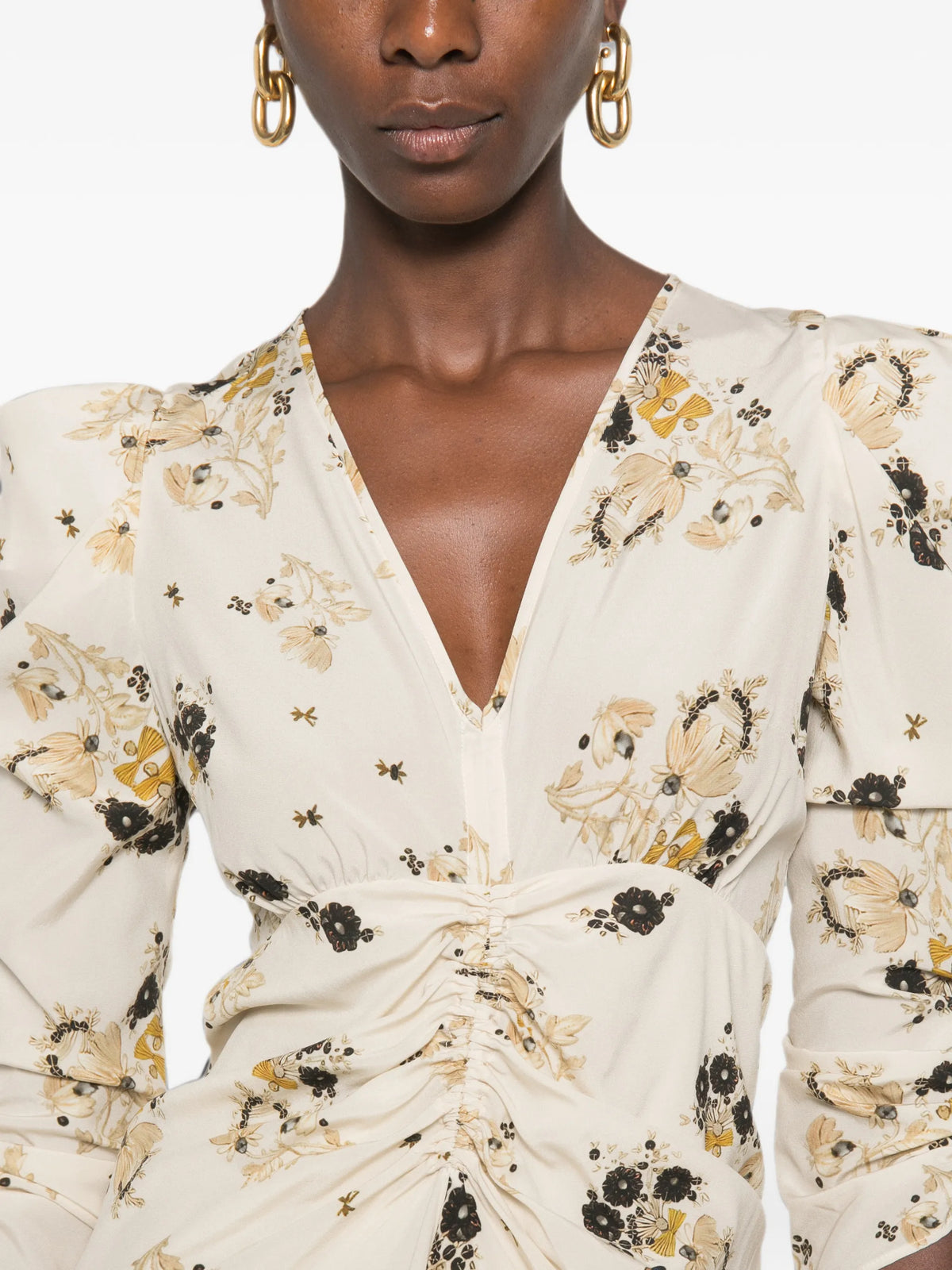 Albini printed silk midi dress