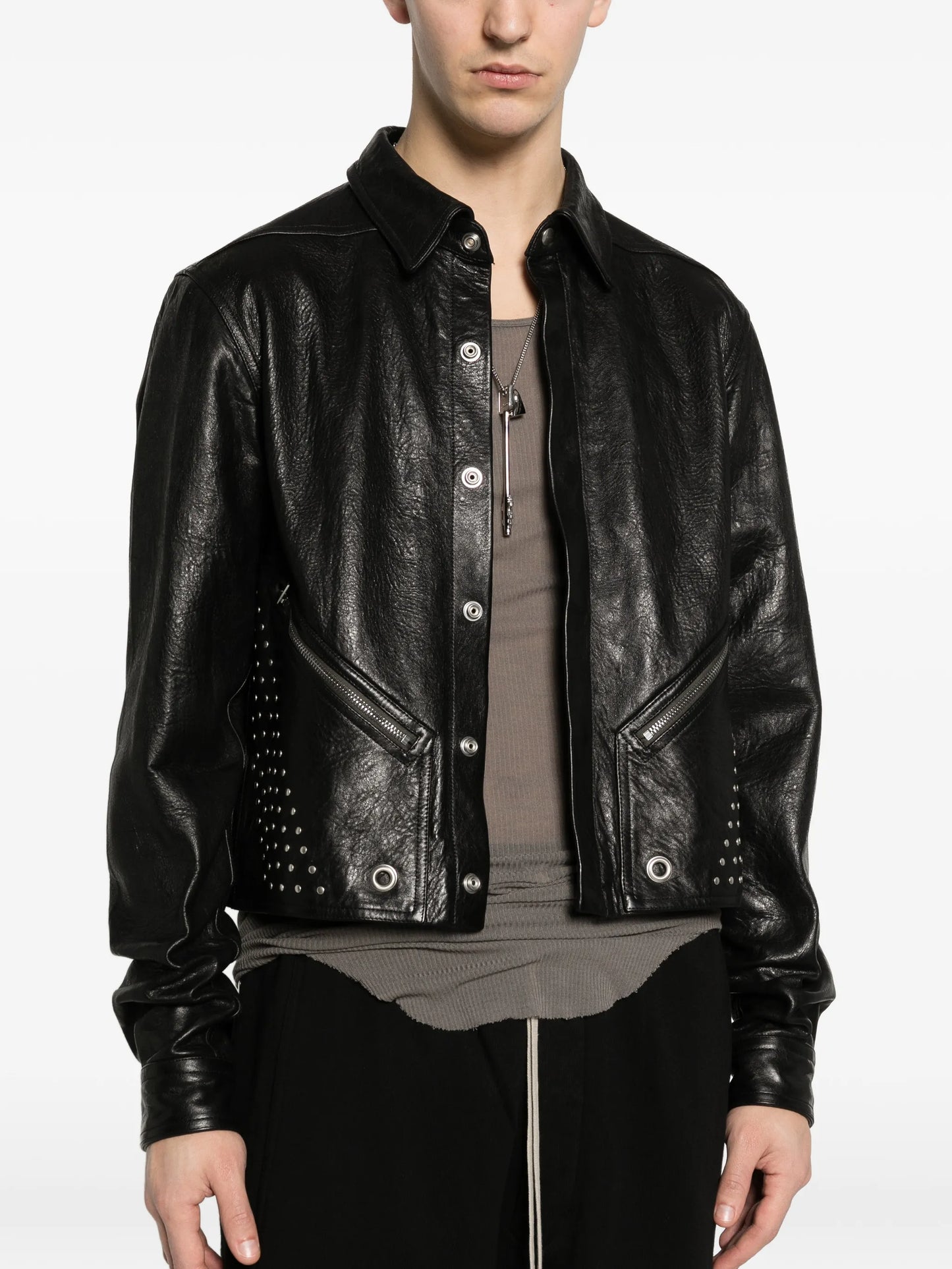 Alice Tour stud-embellished leather jacket
