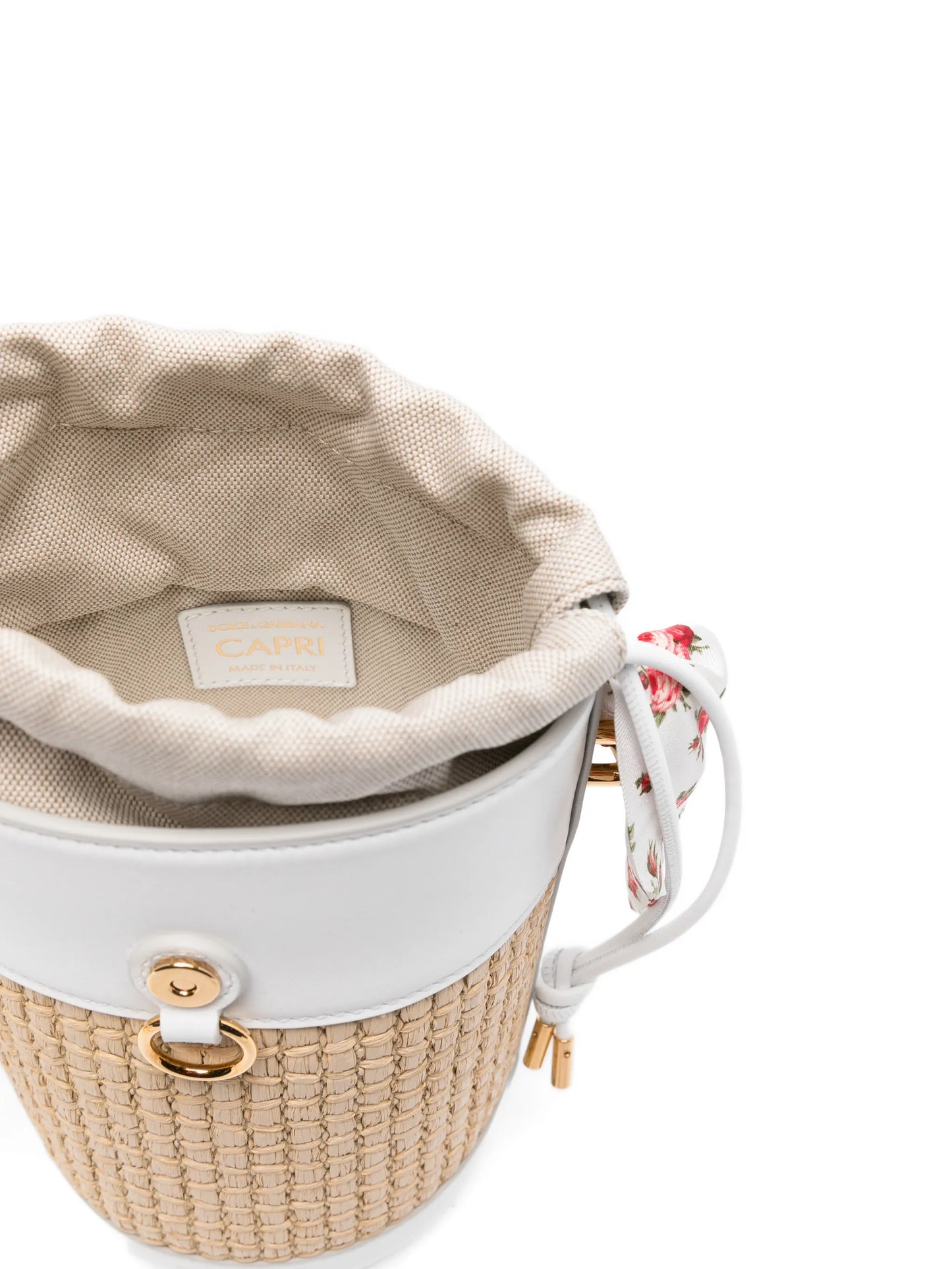 Capri floral-print bucket bag