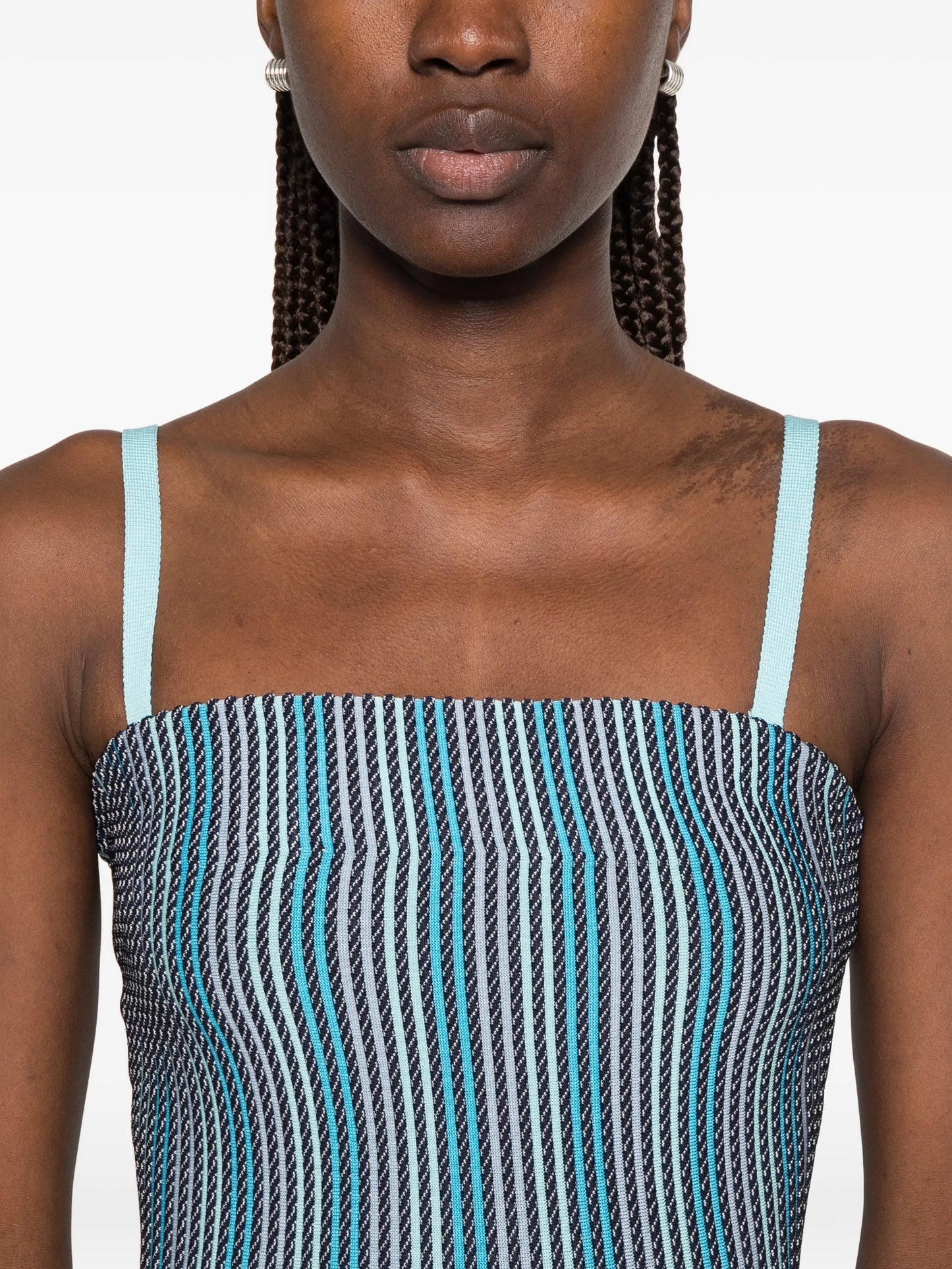 Soleil striped midi dress