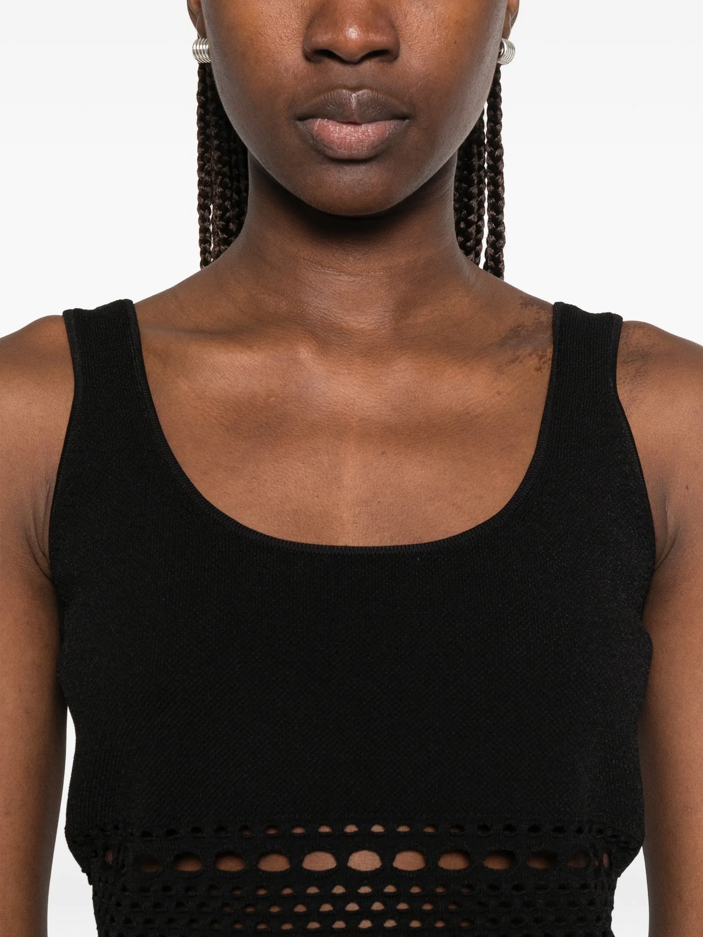 open-stitch tank top