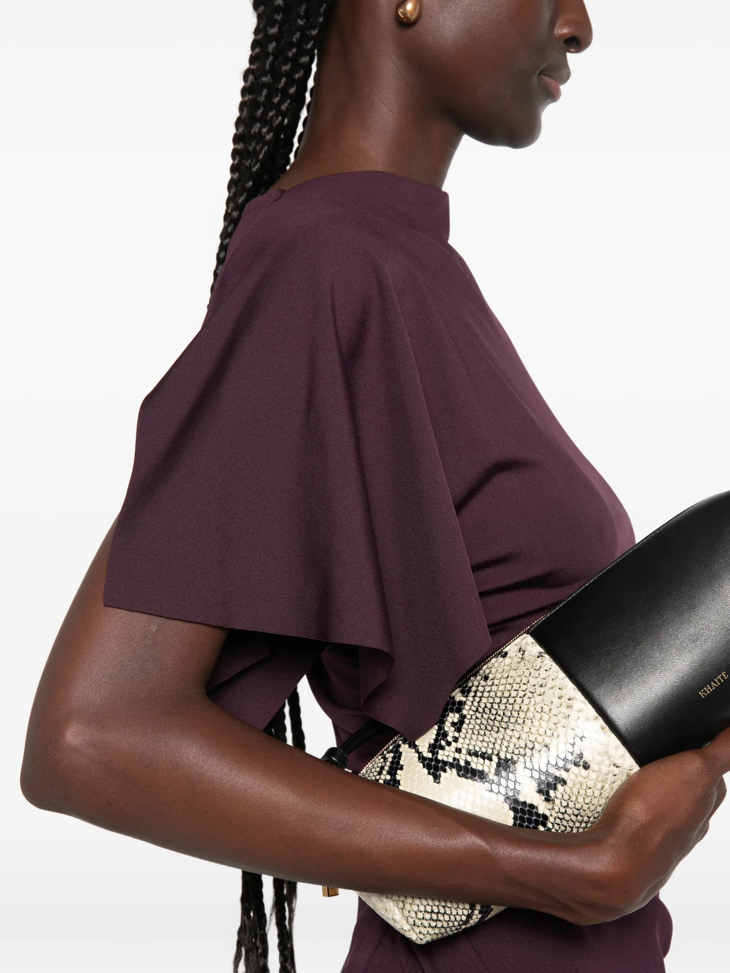 ruched short-sleeve midi dress