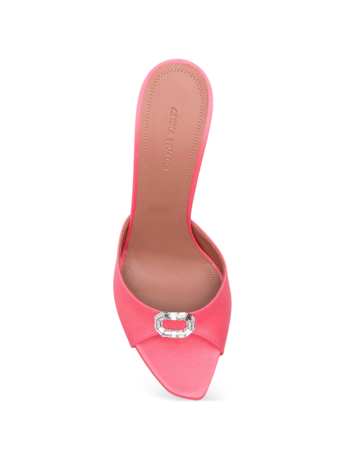 Mini Camelia slippers 95 coral satin