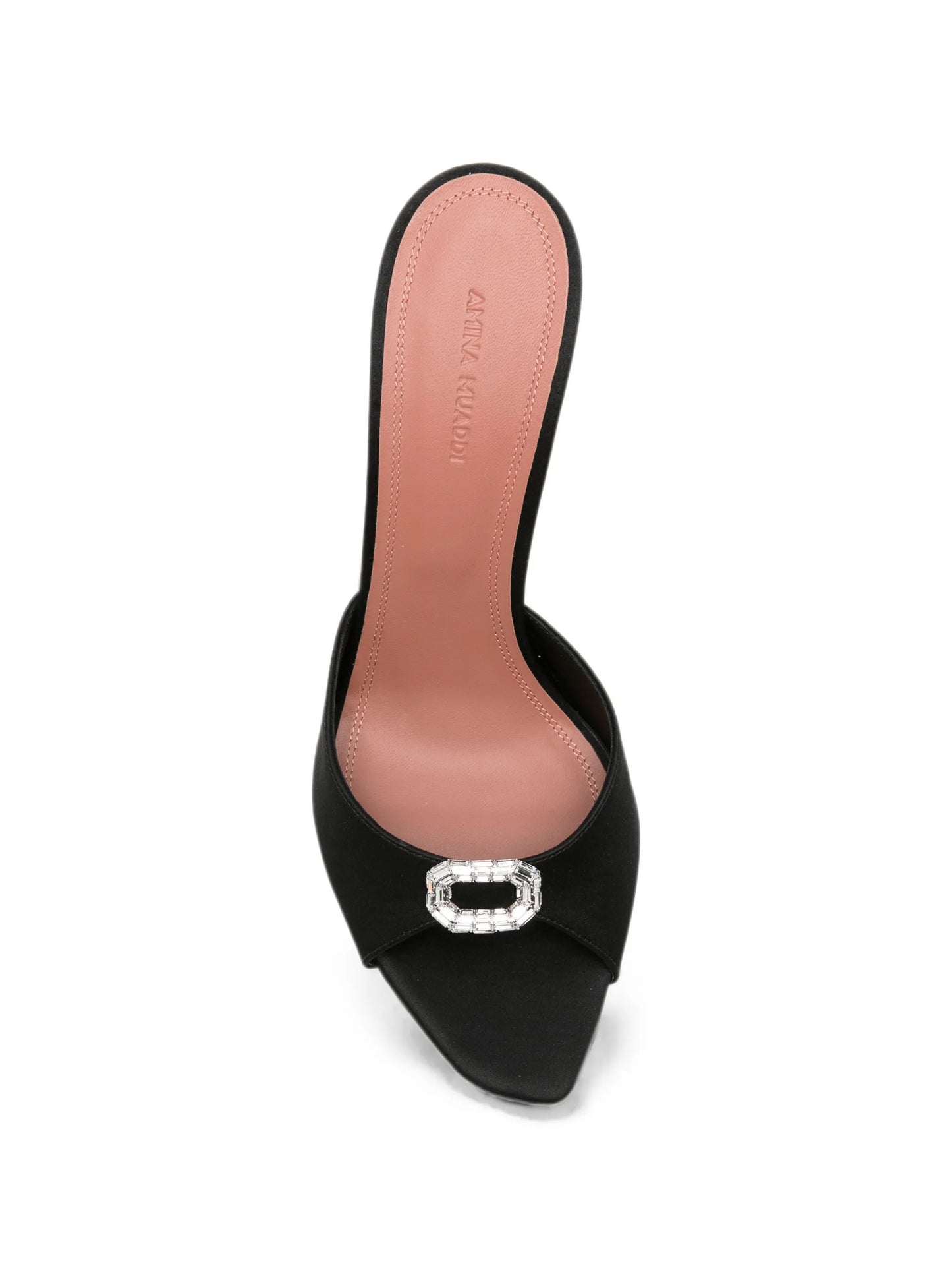 Mini Camelia slippers 95 black satin