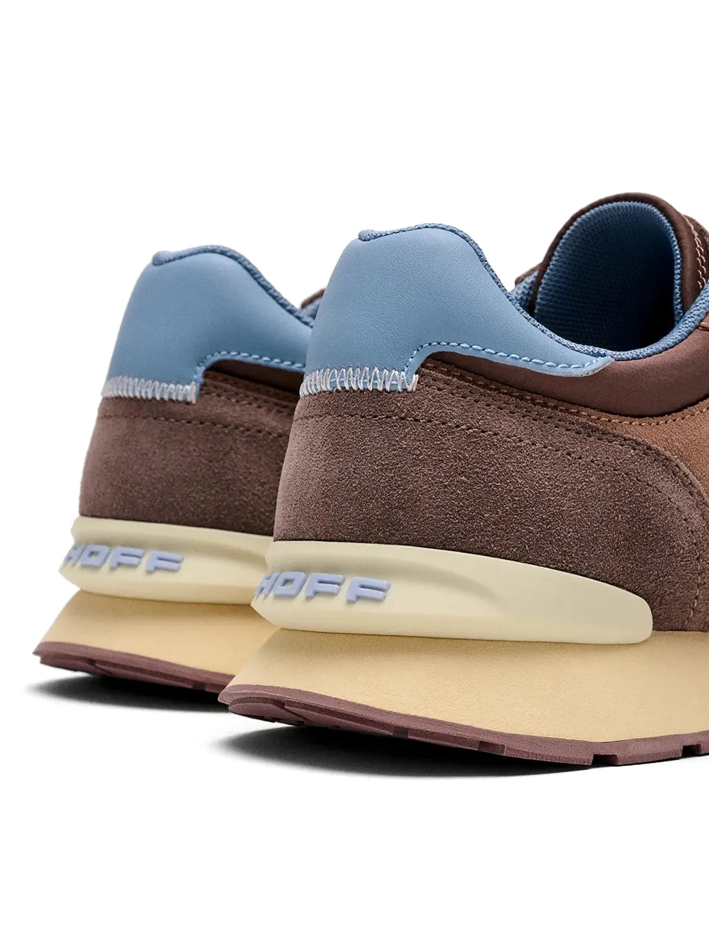panelled lace-up sneakers