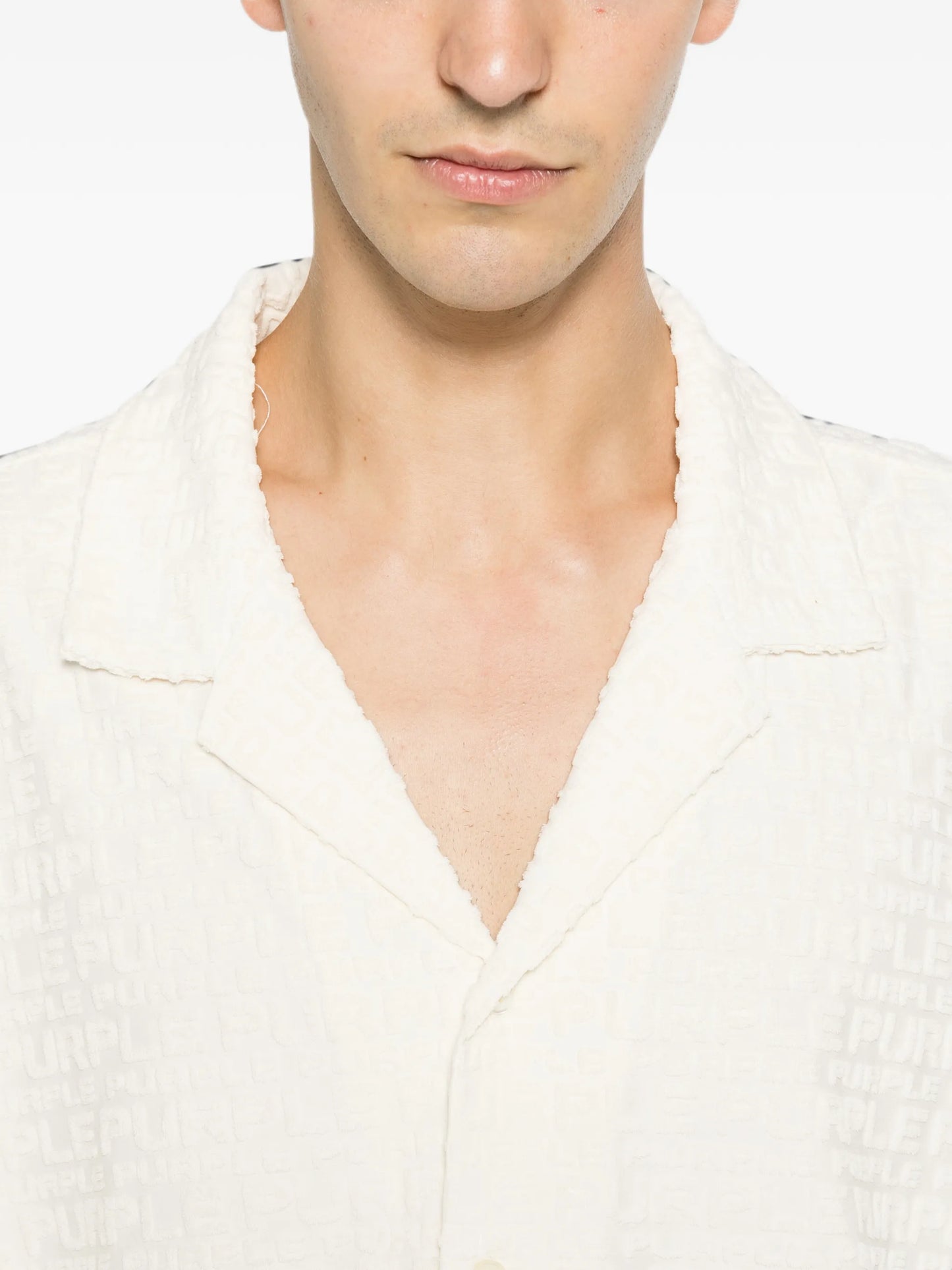 logo-embossed shirt