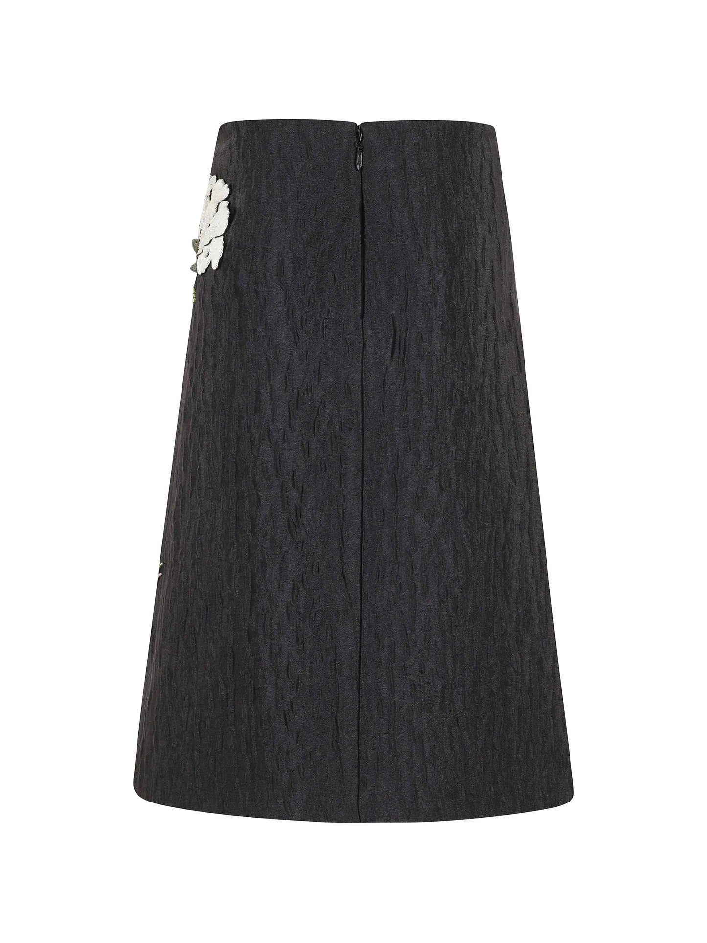 floral embellished midi skirt