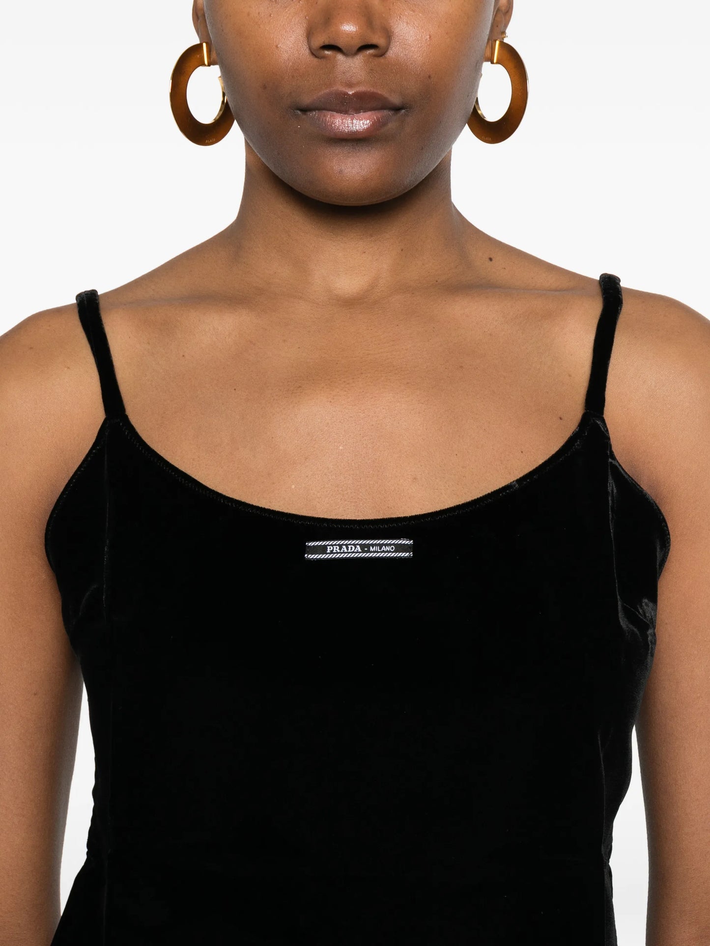 logo-patch sleeveless top