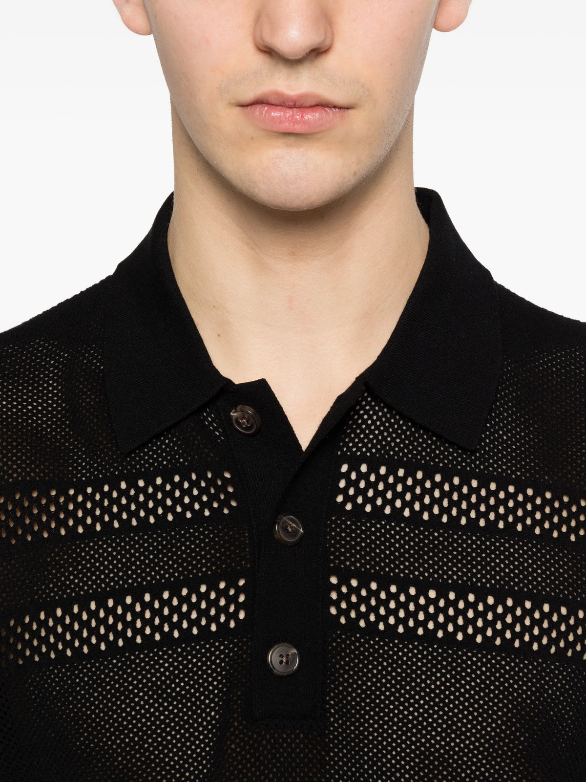 mesh polo shirt