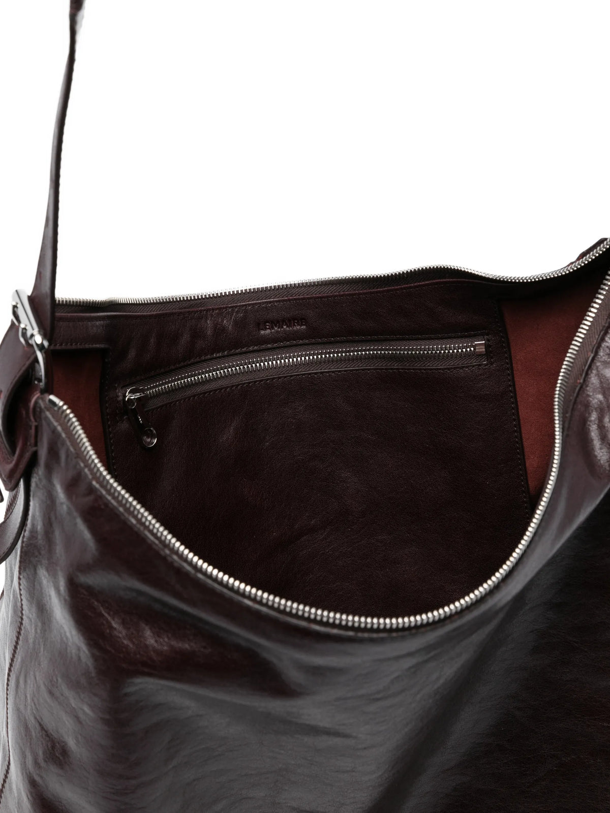 Belted bag in leather