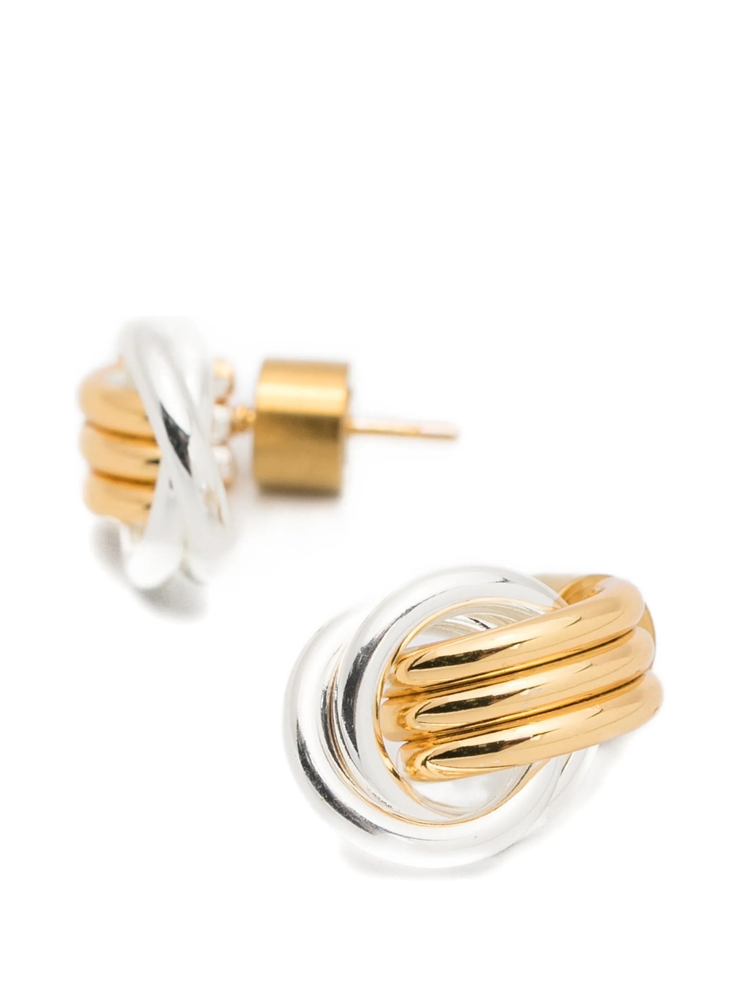 polish-finish drop earrings