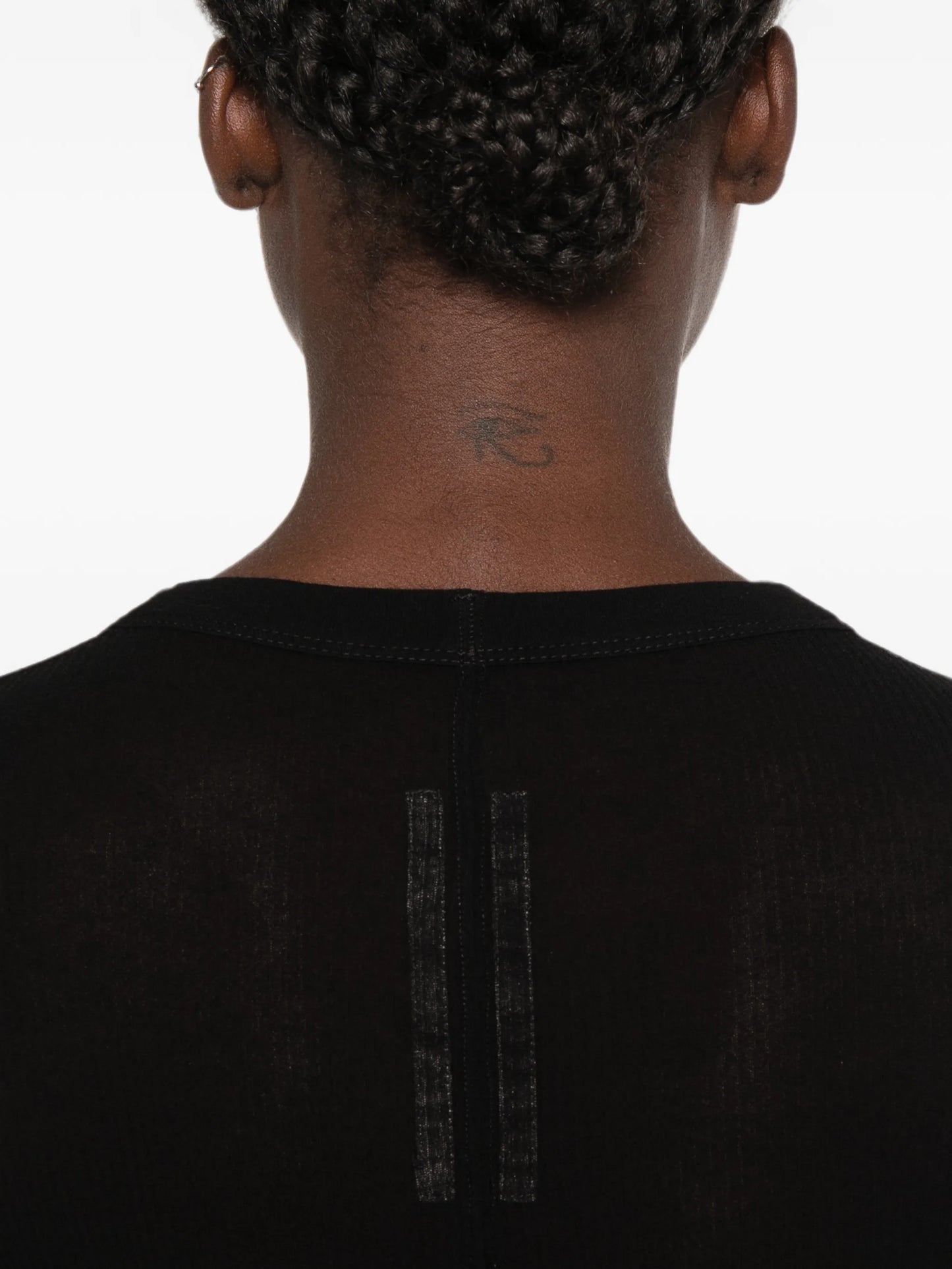Tower cropped rib long-sleeved T-shirt