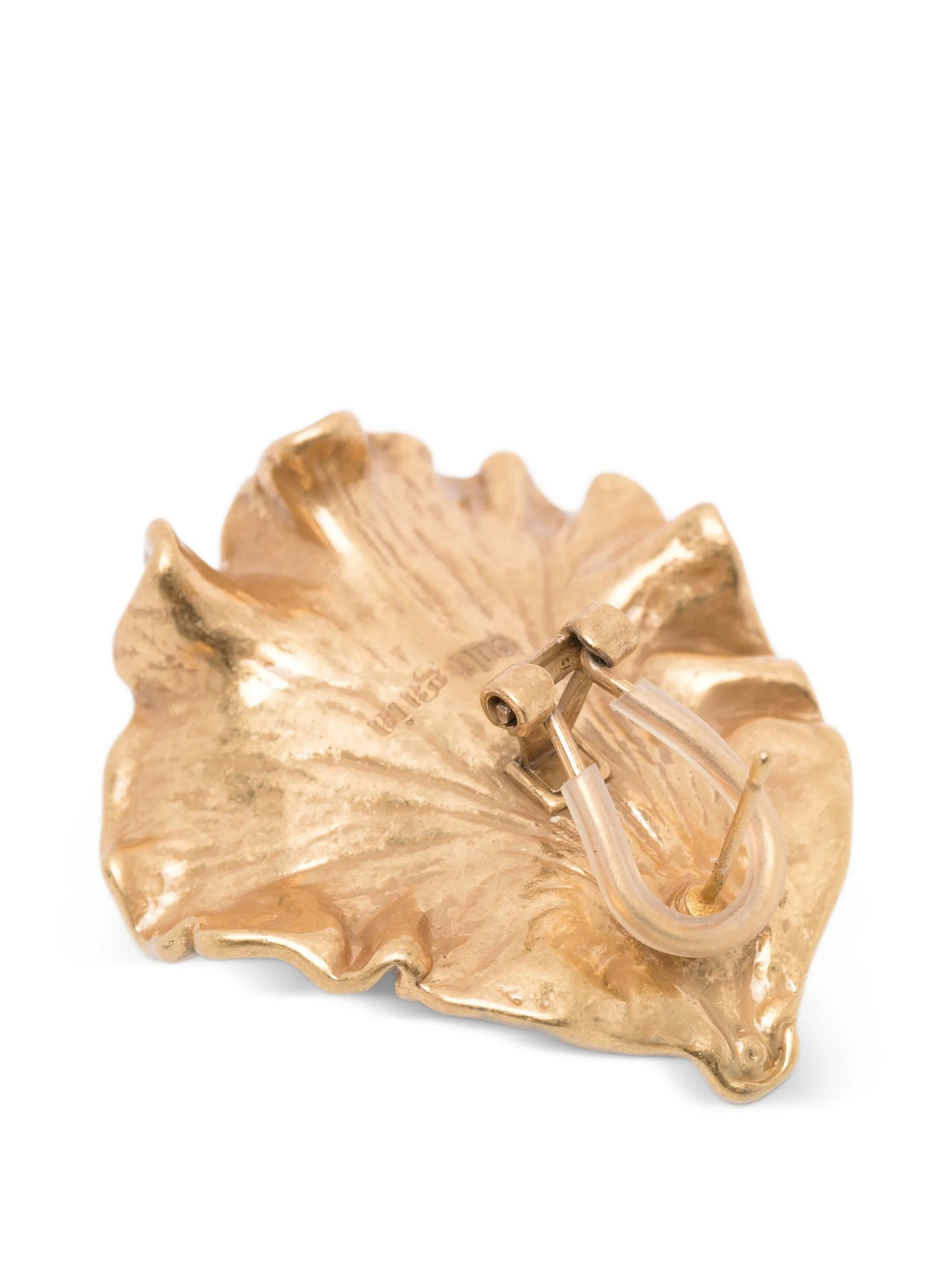 Iris Leaf hammered earrings
