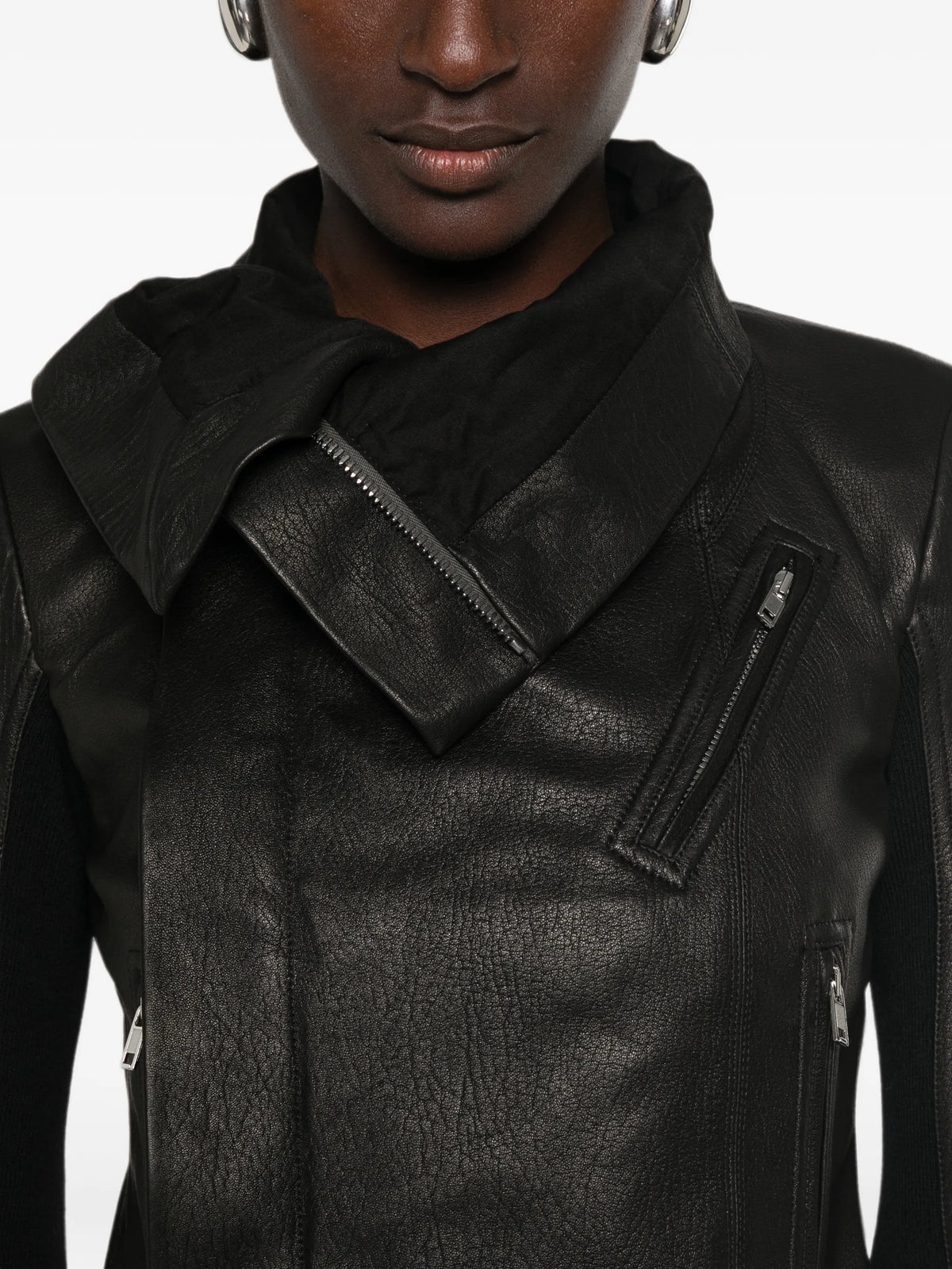 Tower classic biker jacket in naked lamb