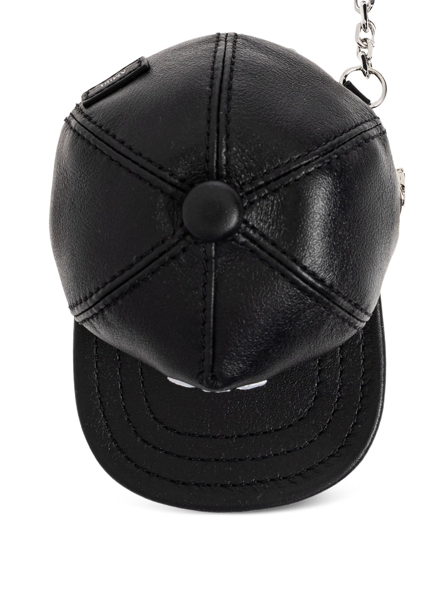 cap-shaped leather keyring