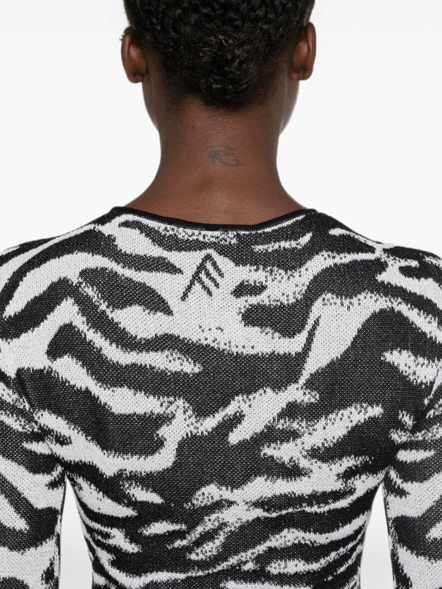 zebra-print long-sleeve cardigan