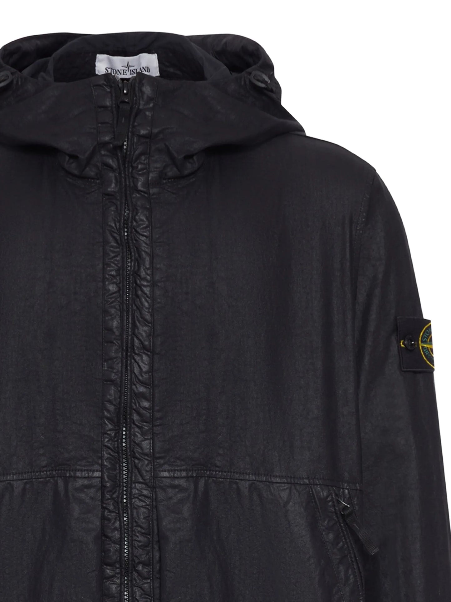 zip-up hooded jacket