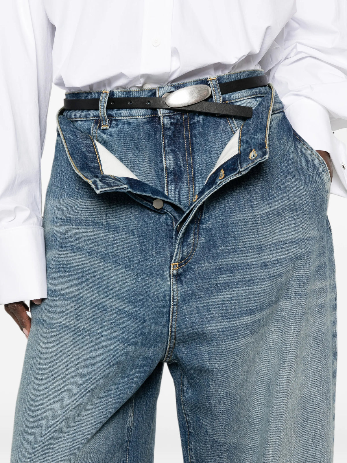 sky blue jeans
