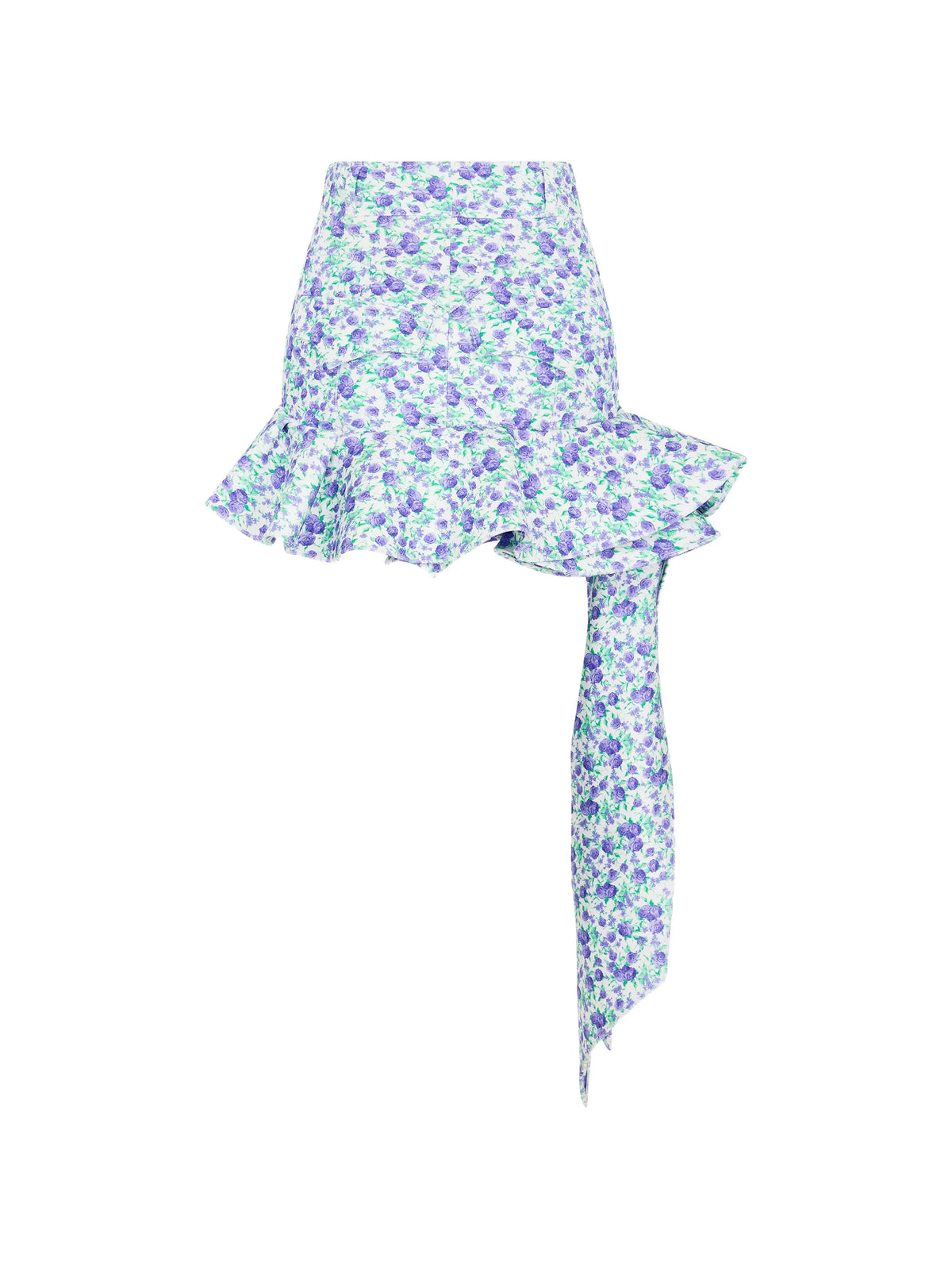 mini skirt in Liberty print with frill detailing