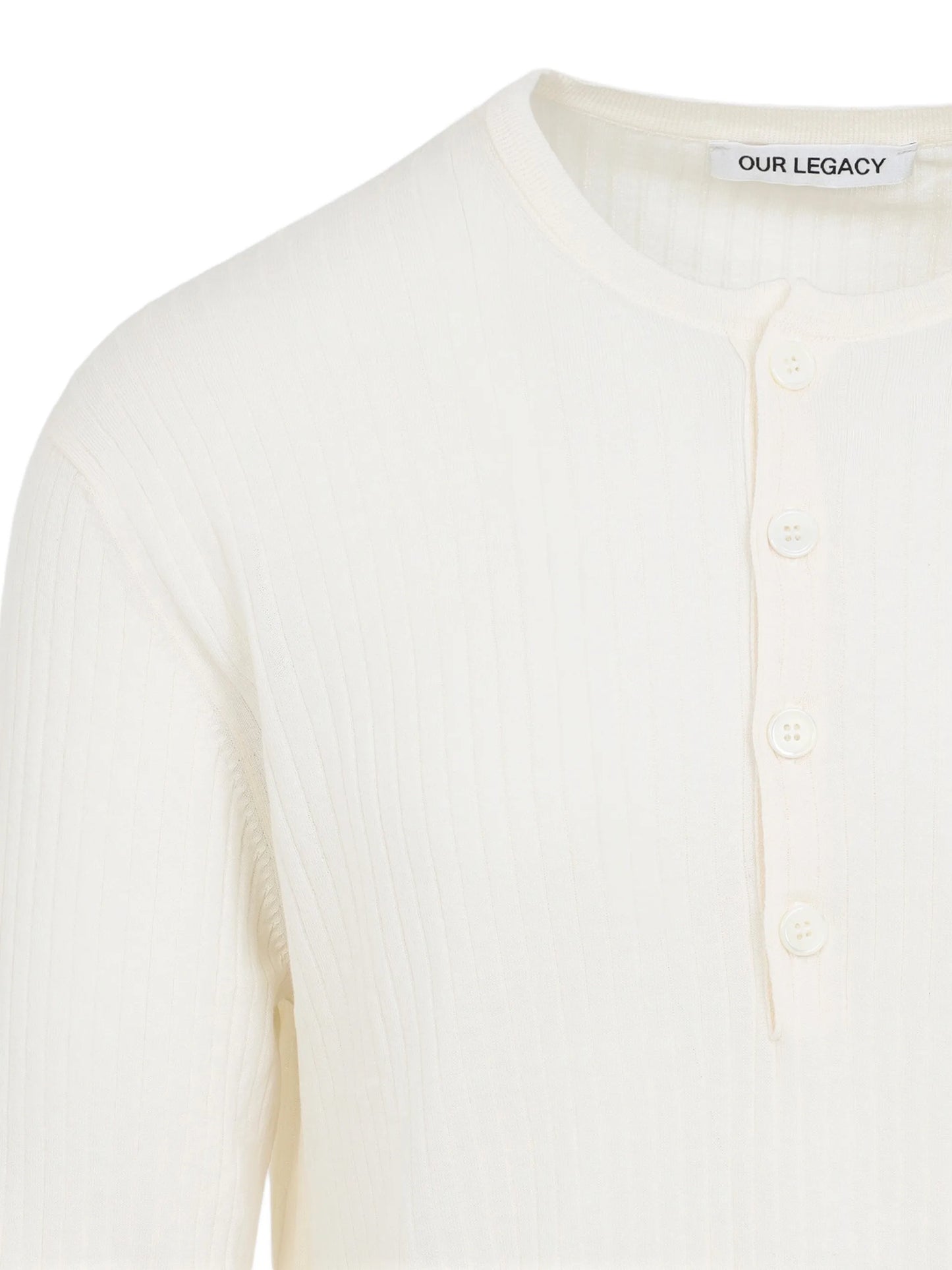 button ribbed T-shirt