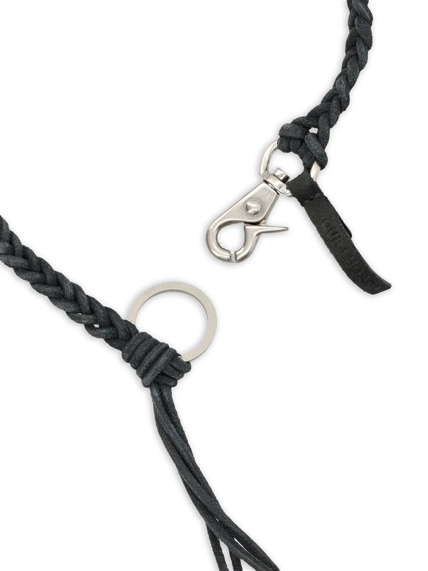 braided leather key chain