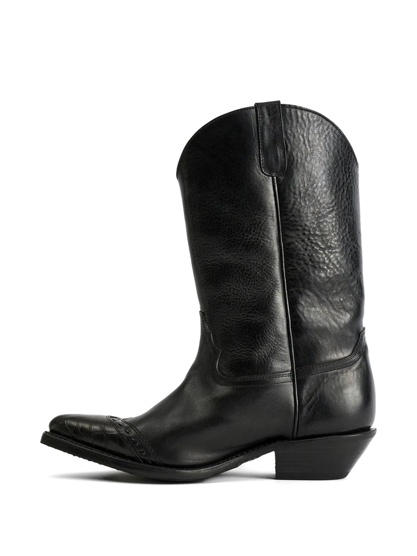 Consultant pointed-toe leather boots