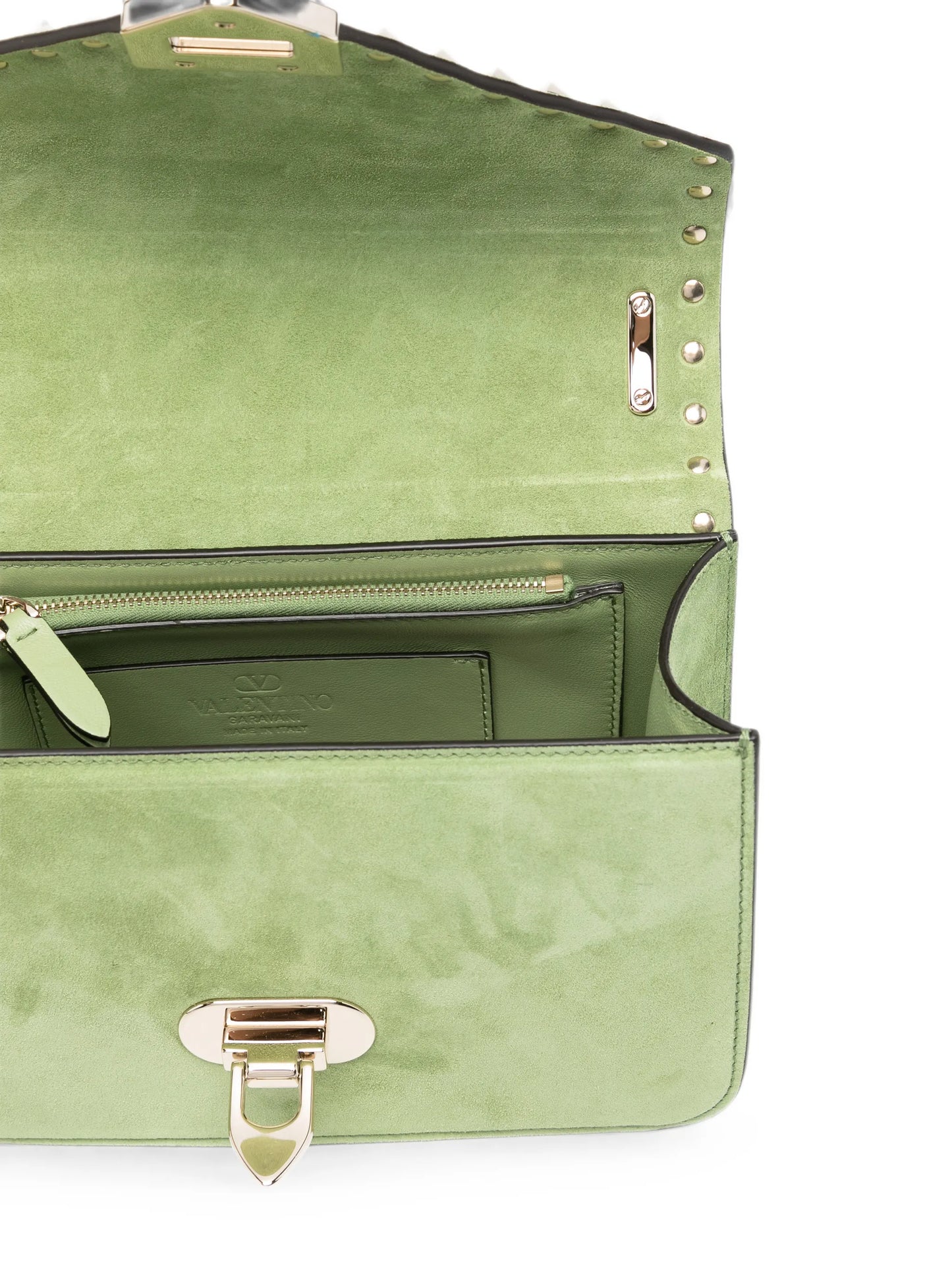 Rockstud leather shoulder bag