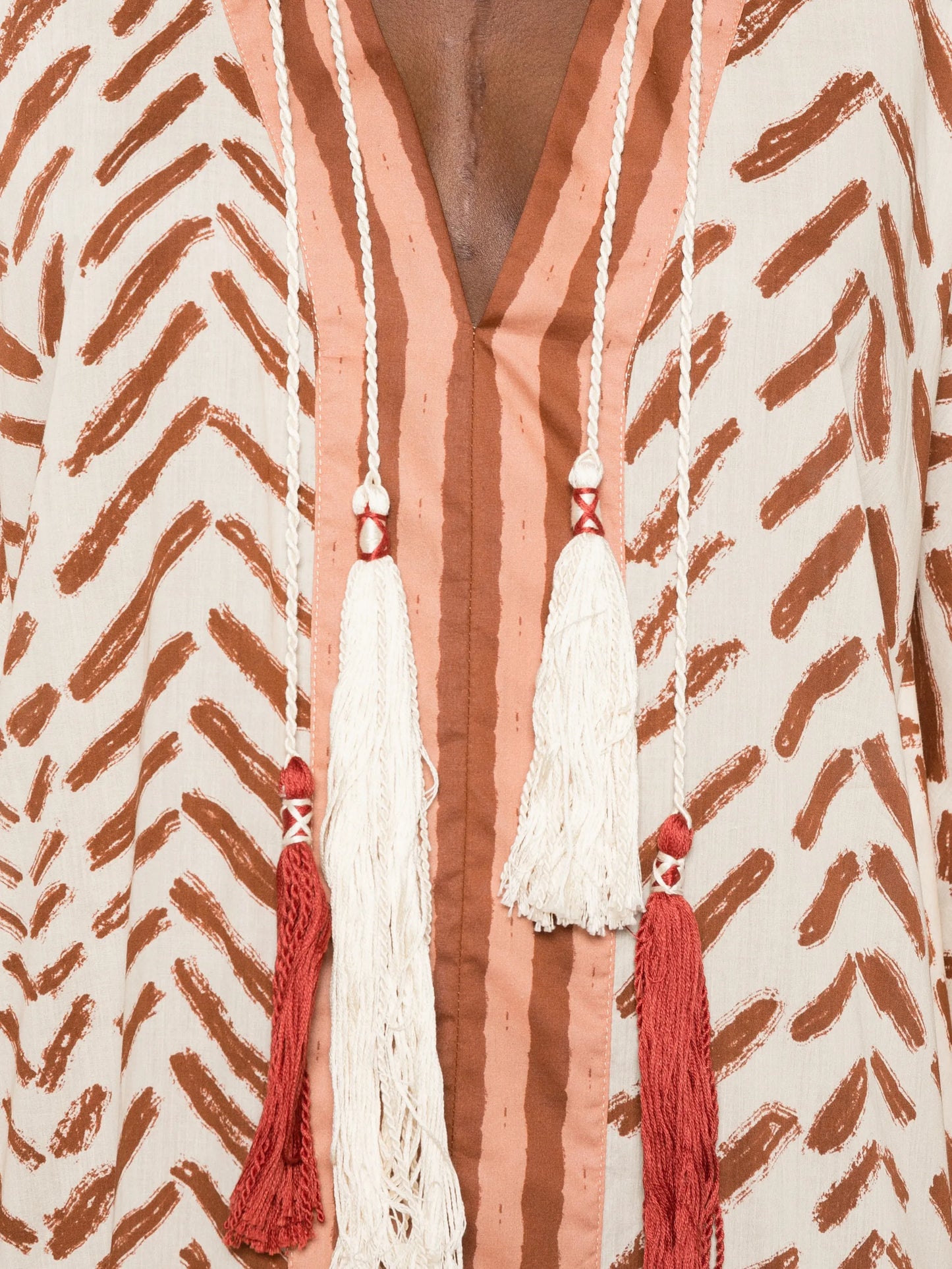 tassel-detail midi dress