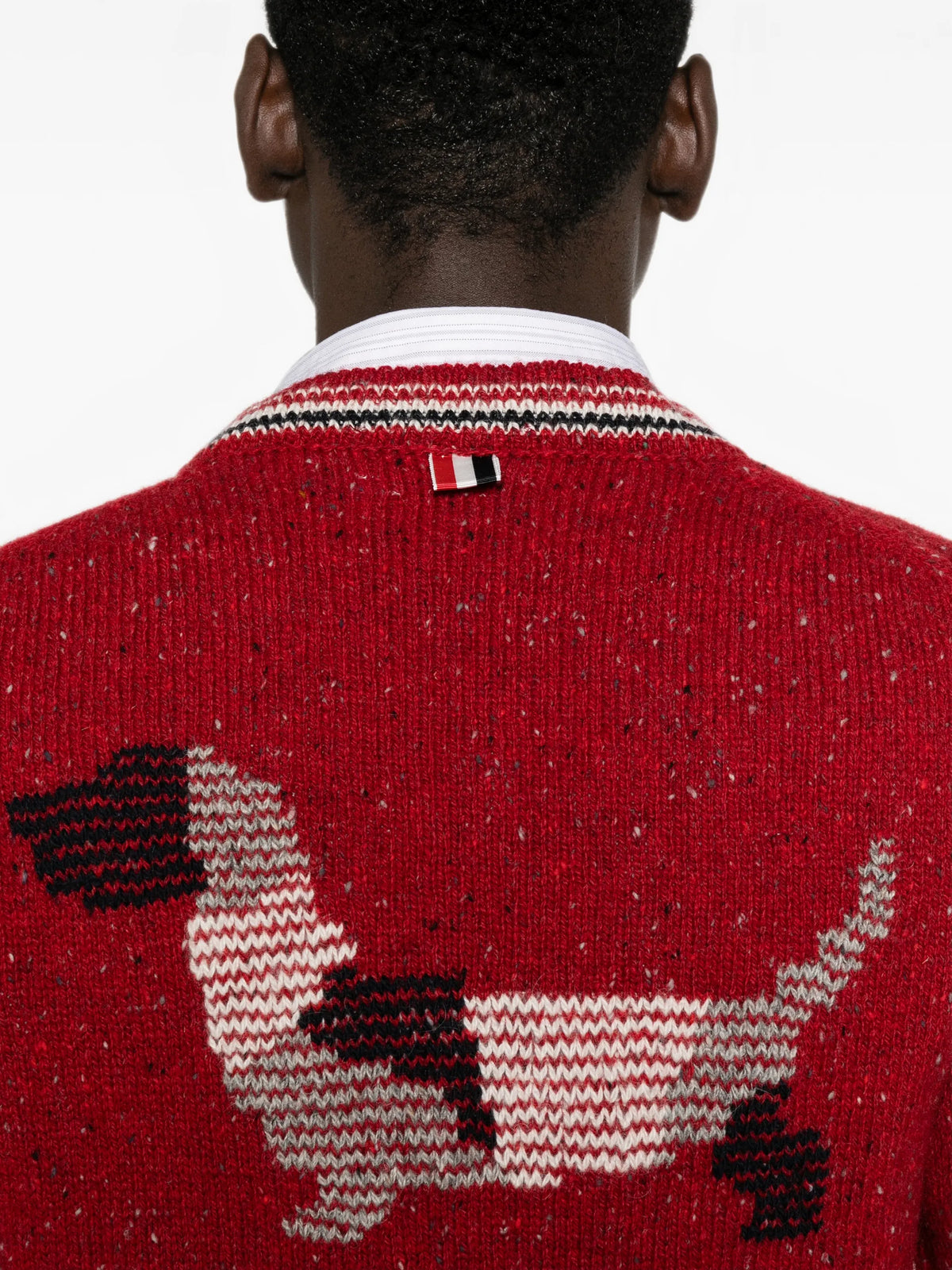 Donegal Hector Intarsia Patchwork cardigan