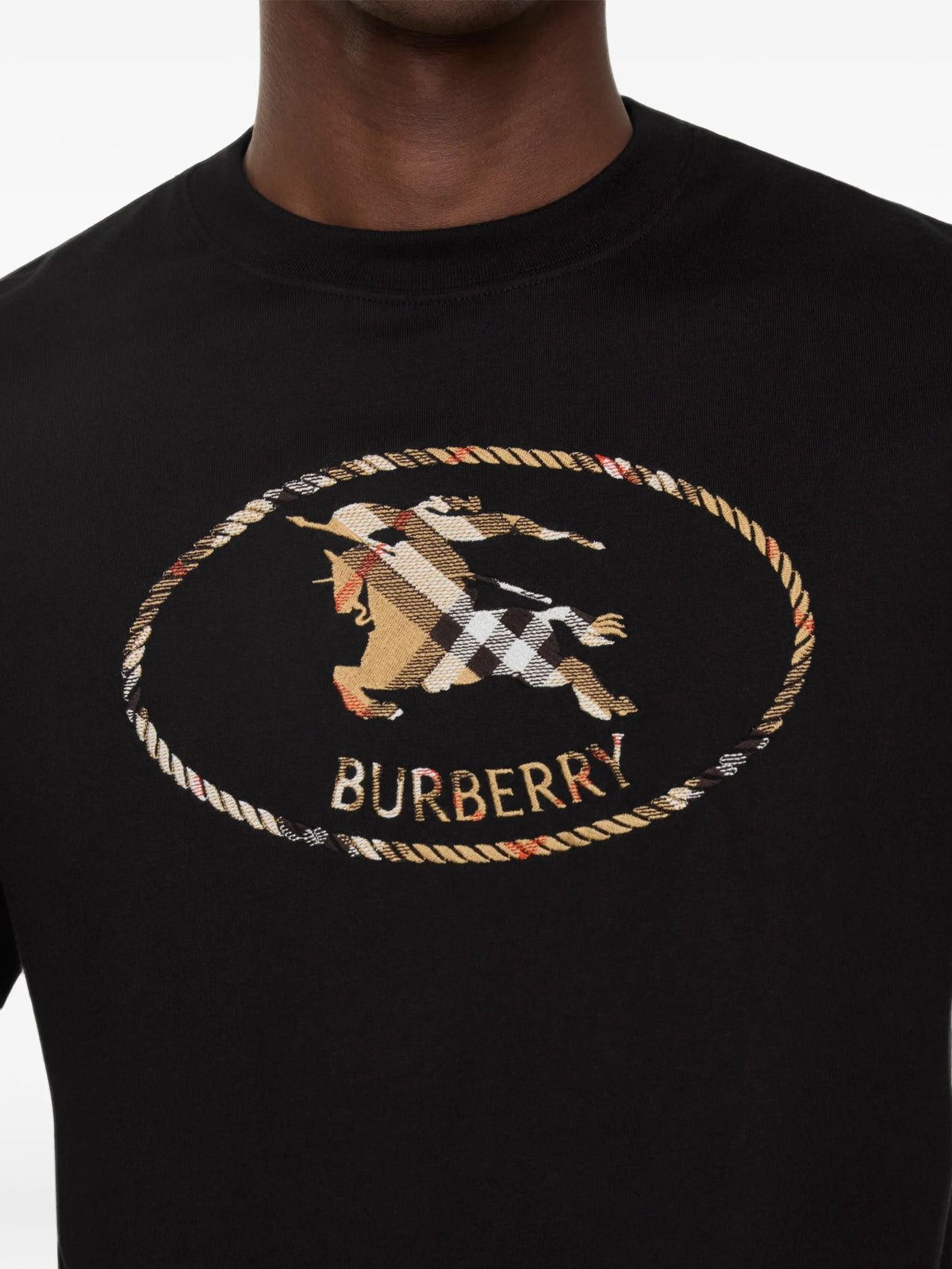 Check Knight stamp cotton T-shirt