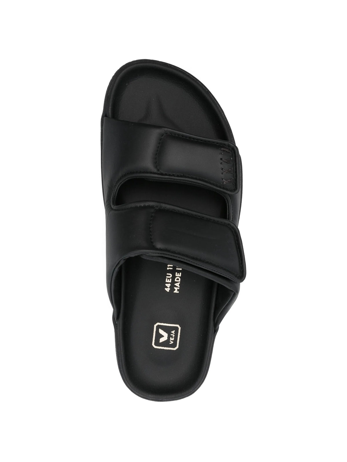 Etna bold leather full black slides