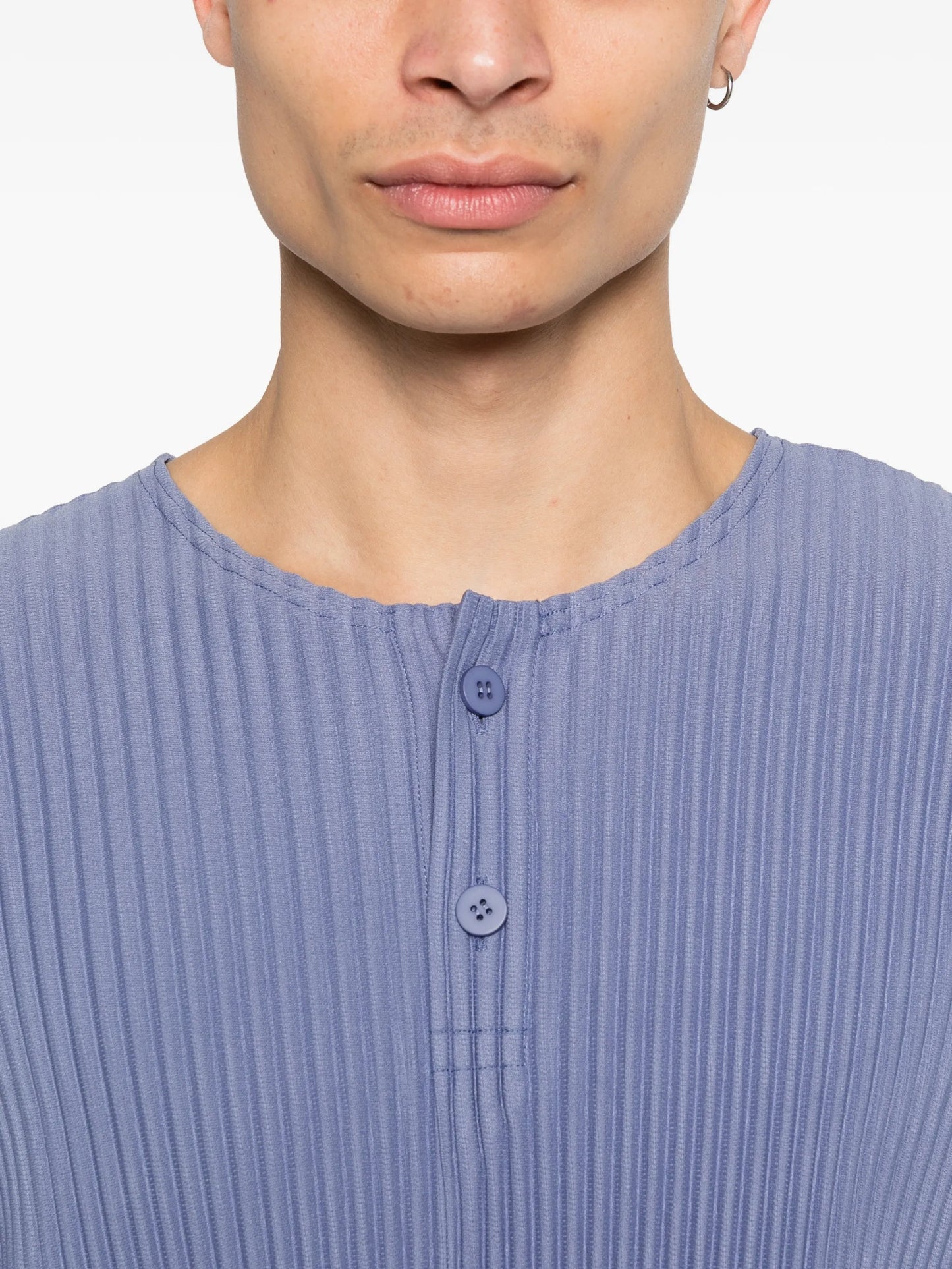 February pleated buttoned T-shirt