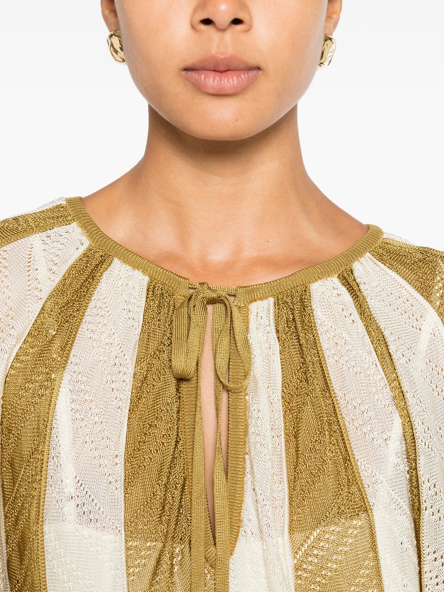 Mahon Splice long-sleeve striped maxi dress