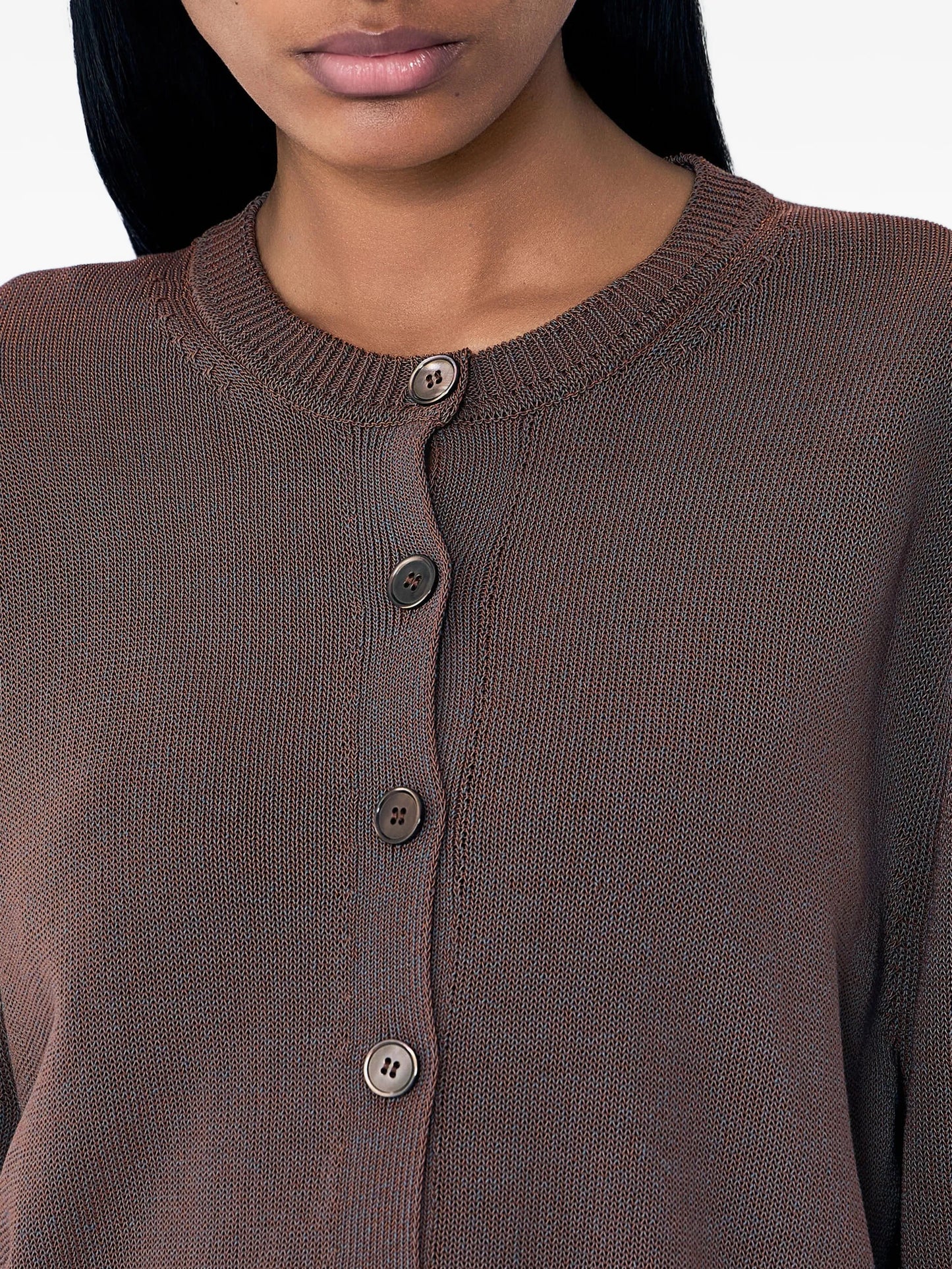 Micro button-up cardigan