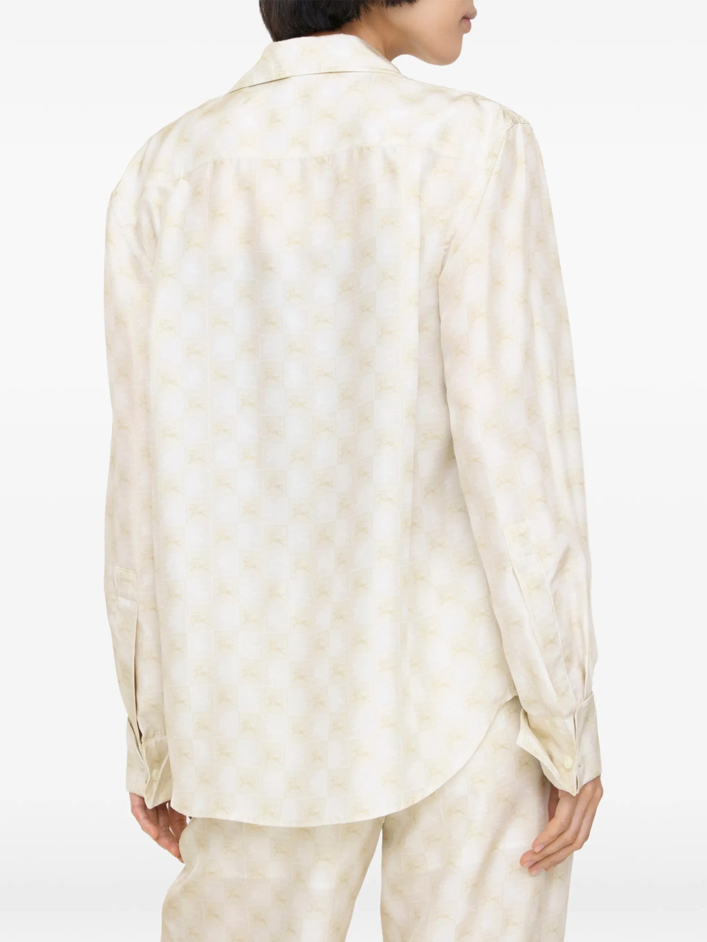 regular fit EKD Checkerboard silk shirt