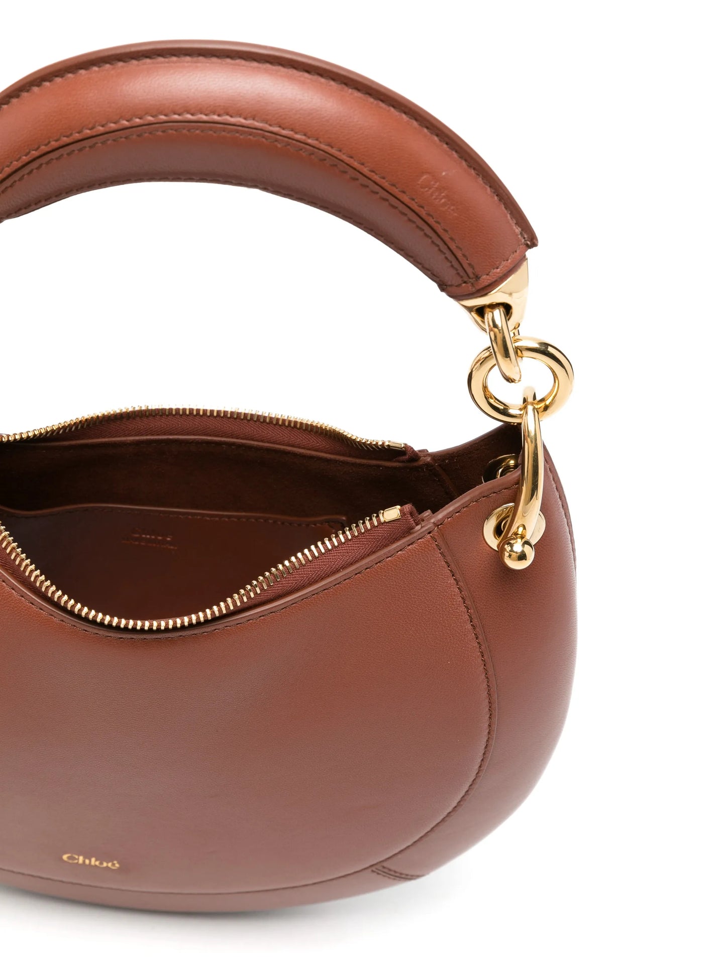 Banana leather top-handle bag