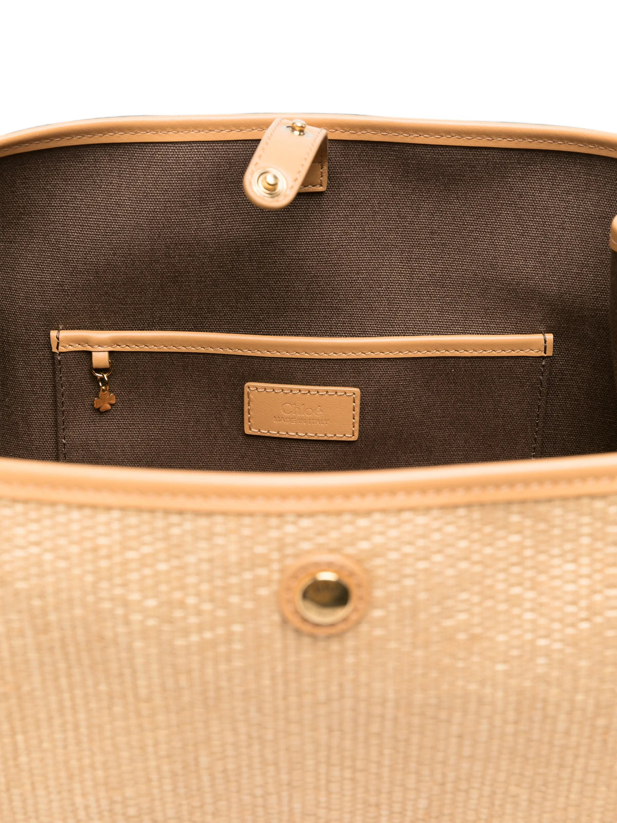 Clover double carry bag in raffia-effect fibres