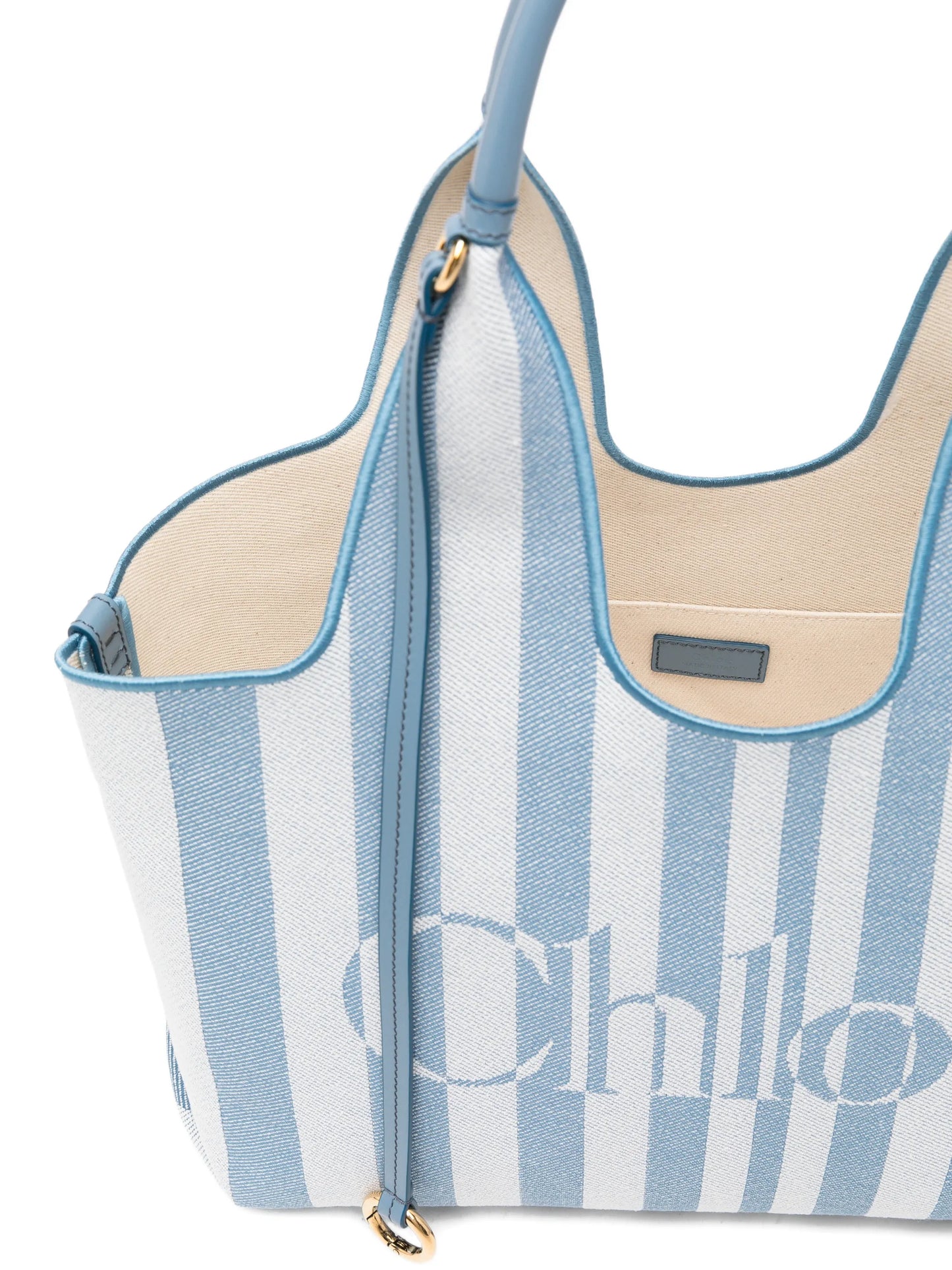 small Stripy east-west tote bag