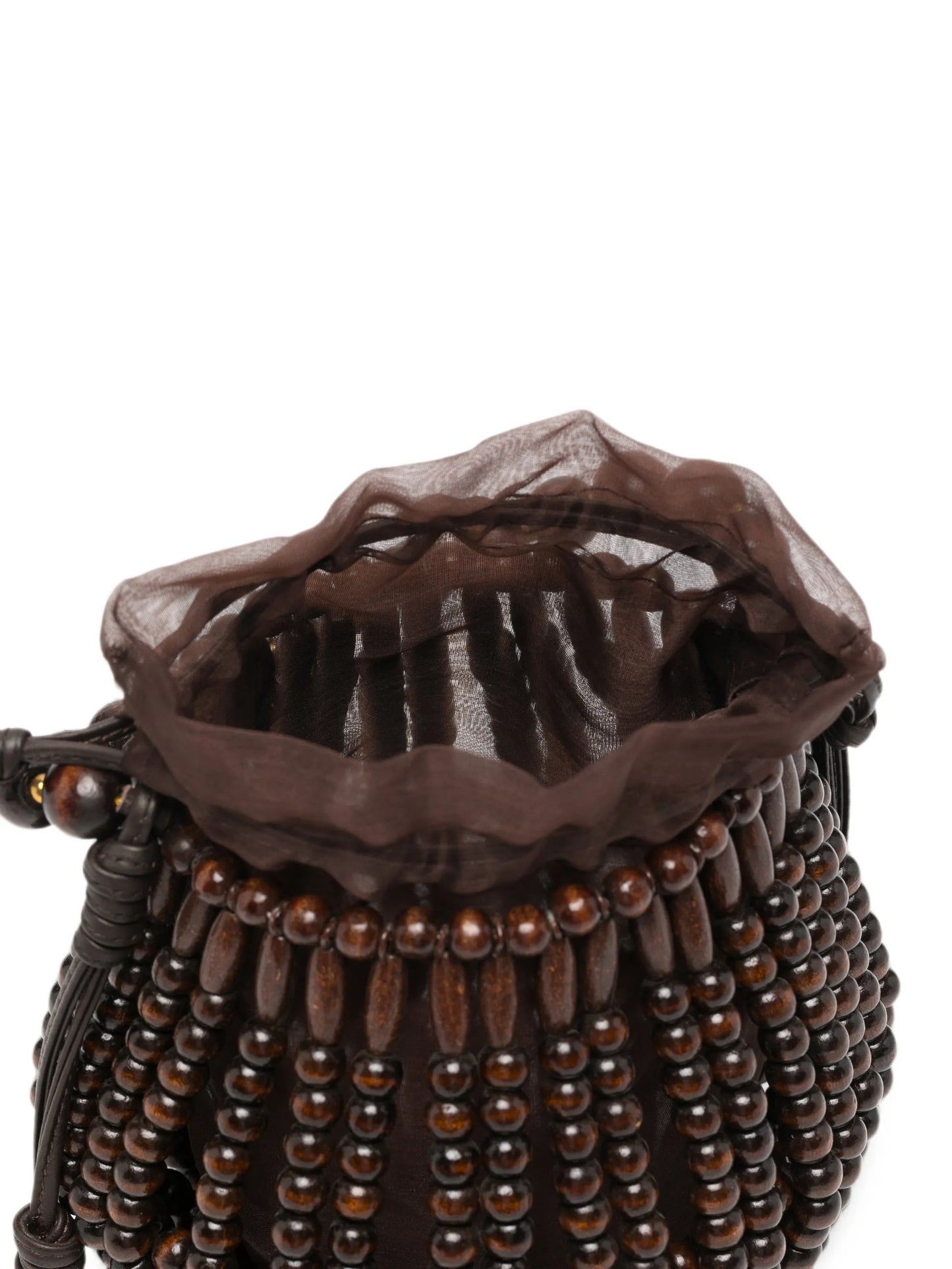 Lanterna beaded top-bucket bag